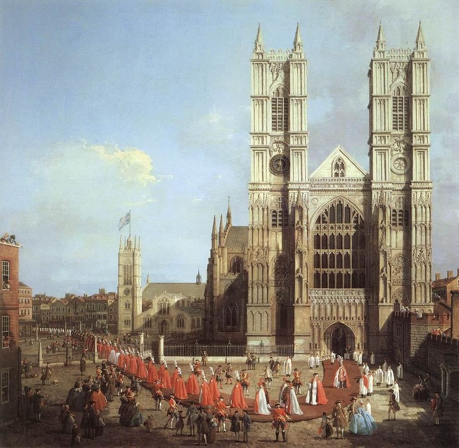 London: Westminster Abbey, with a Procession of Knights of the Bath Canaletto on USEUM