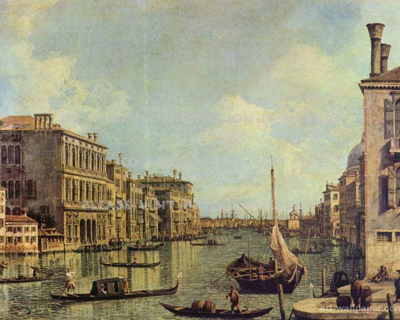 Canaletto Veduta Del Grande In The Of Port