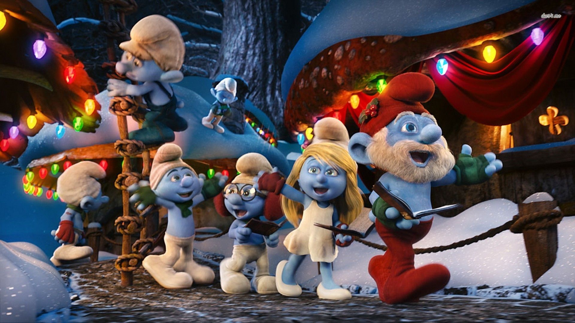 The Smurfs a Christmas Carol Image Wallpaper for Sony XPeria Z4