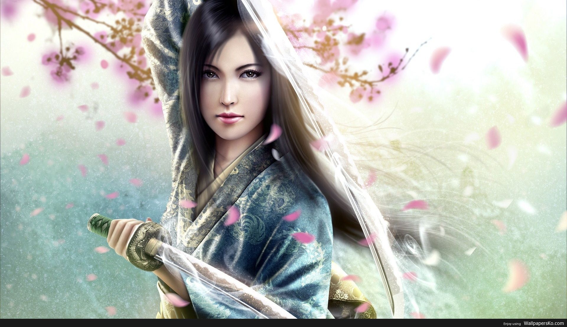 Samurai Girl Wallpaper /samurai Girl Wallpaper HD Wallpaper Download. Fantasy Girl, Anime Art Beautiful, Warriors Wallpaper