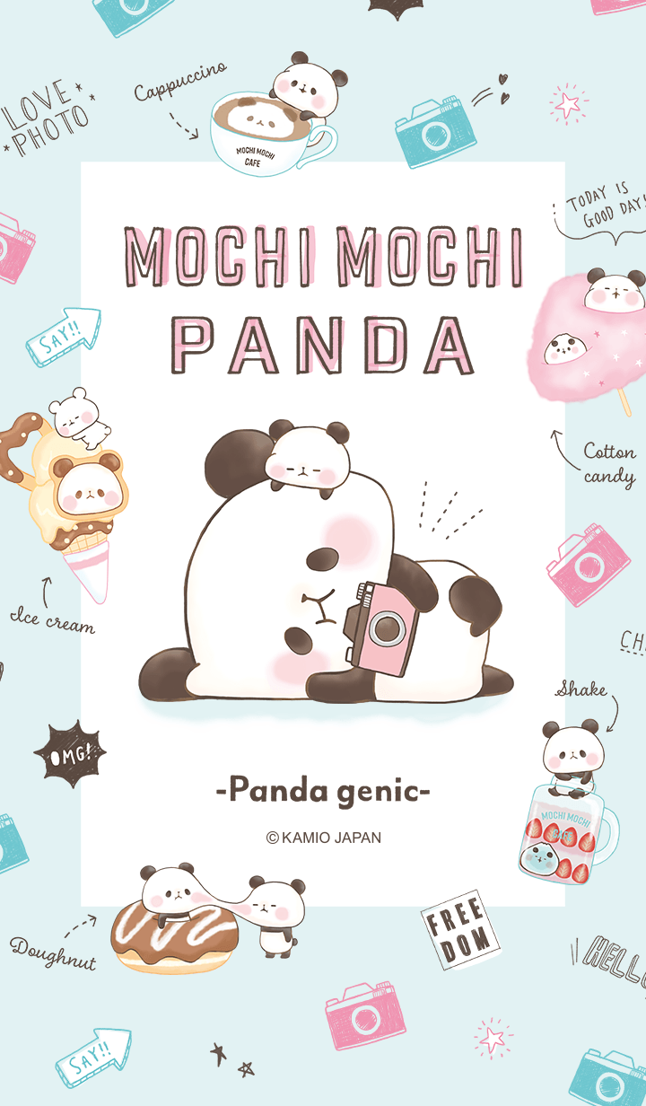 MOCHI MOCHI PANDA WALLPAPERS From Line's store (website) © Kamio Japan I will be uploading more wallpaper o. Cute panda wallpaper, Panda wallpaper, Kawaii panda