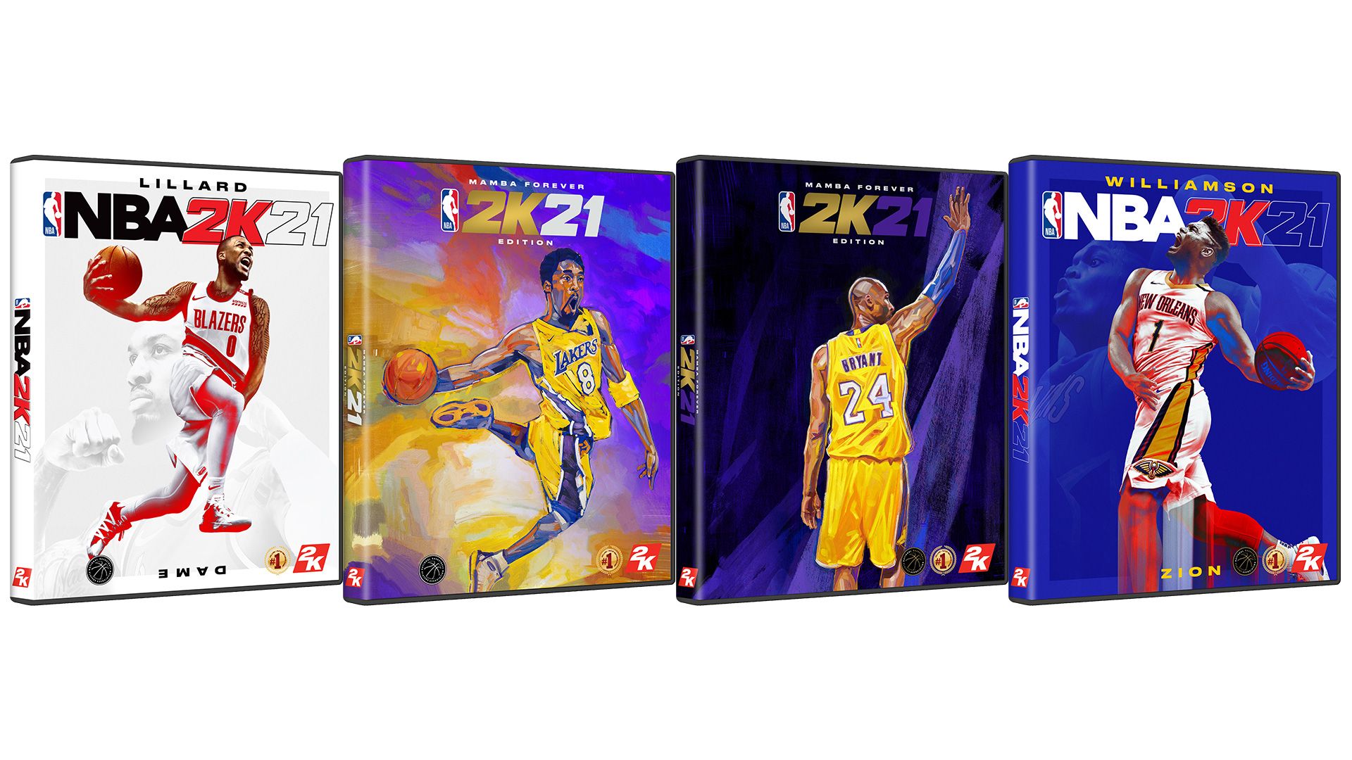 Kobe Bryant, Zion Williamson, and Damian Lillard are Your NBA 2K21 Cover Athletes, Pricing Announced