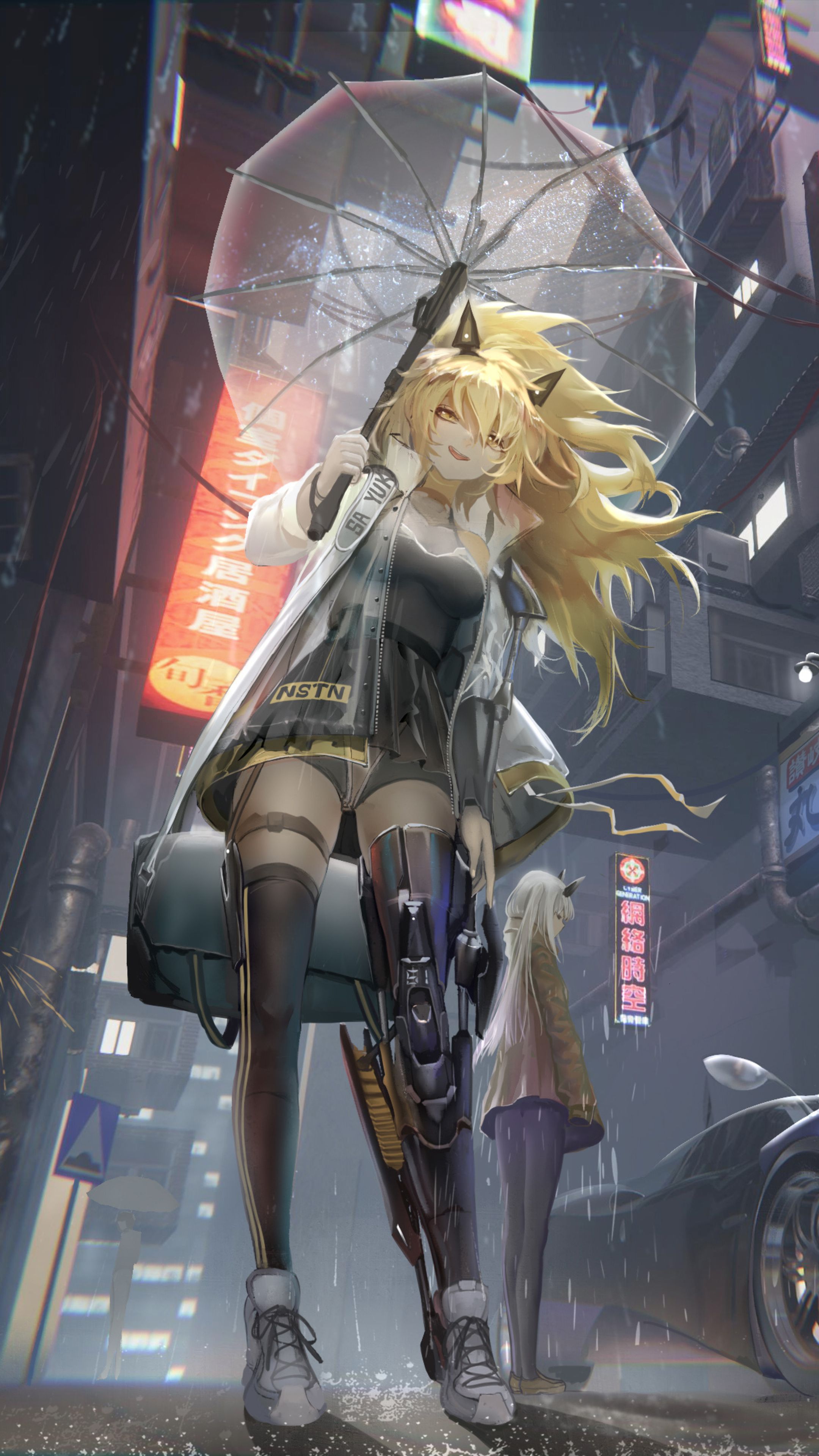 Anime Girl Cyberpunk Sci-Fi 4K Wallpaper #299