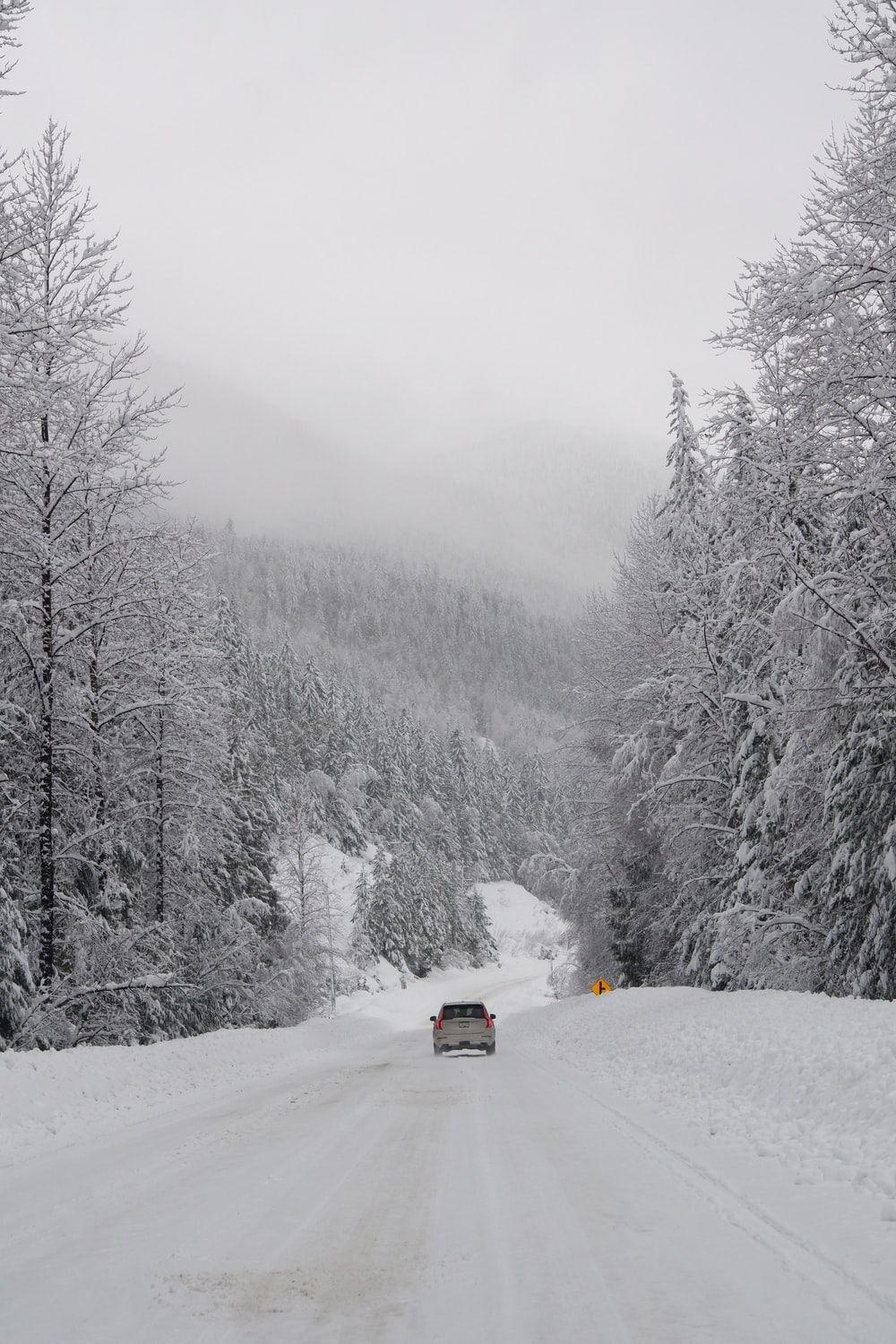 Snow Road Picture. Download Free Image