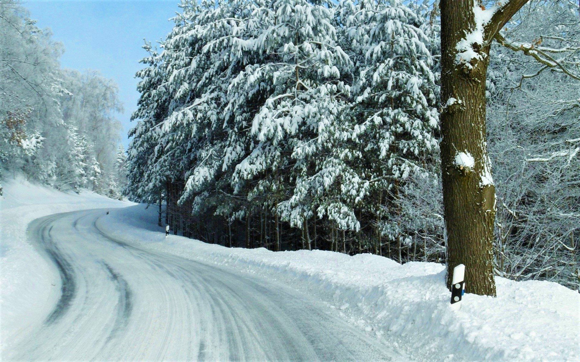 Winter Road HD Wallpaper. Background Imagex1200