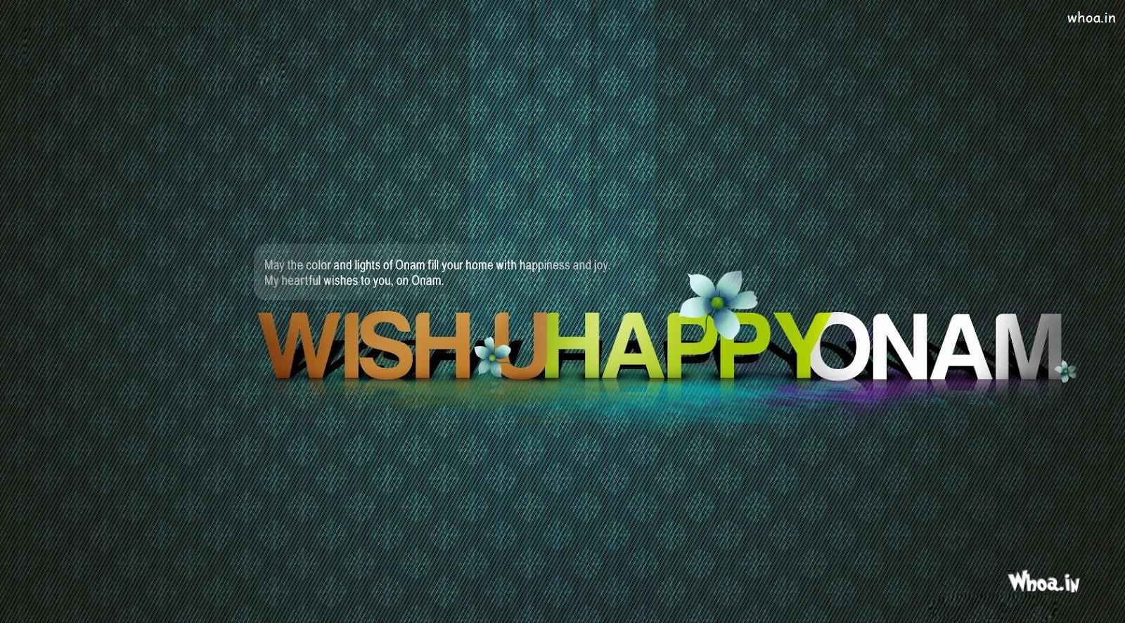 Wish U Happy Onam With Wishes Quotes HD Wallpaper