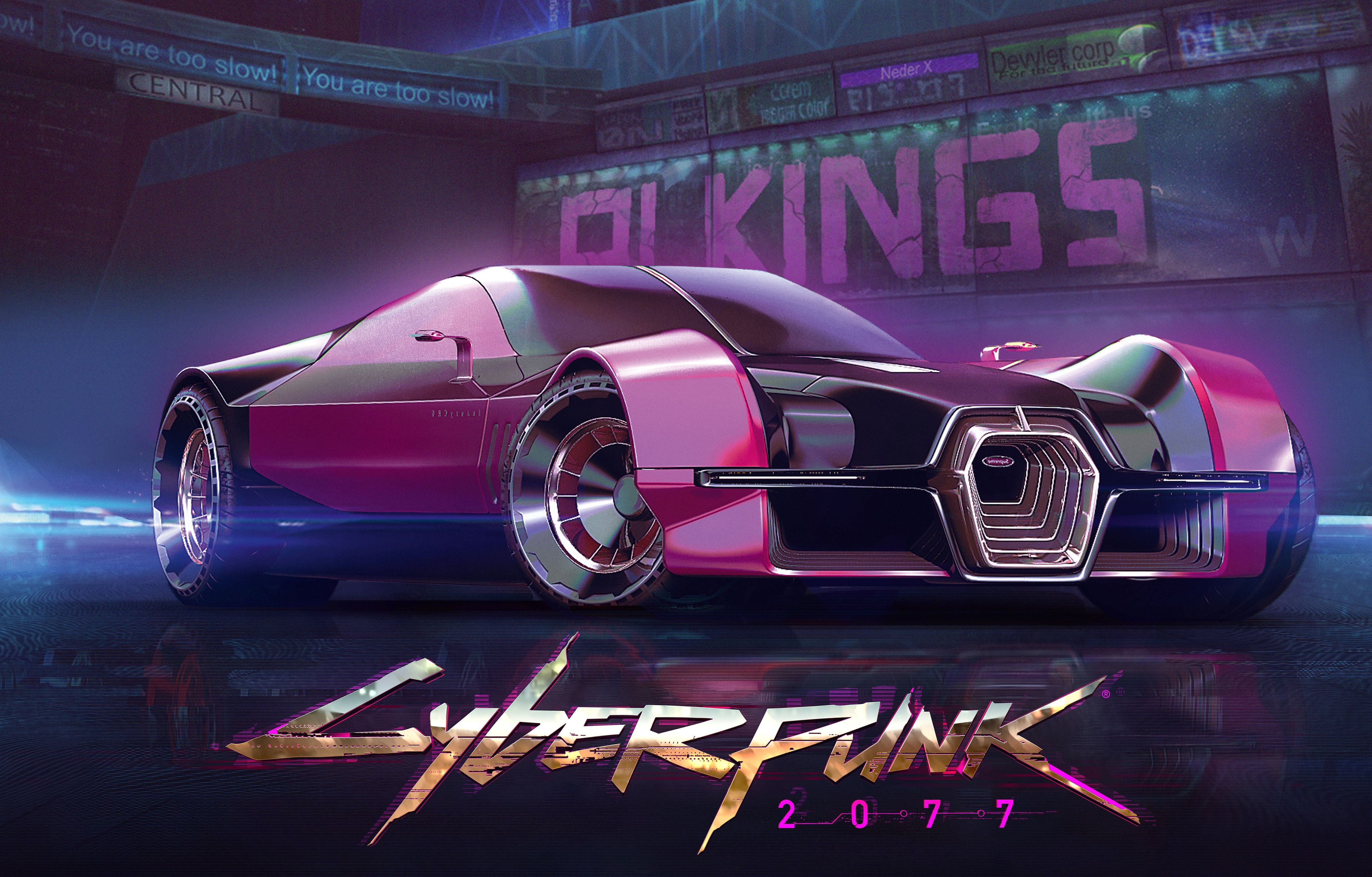 Cyberpunk Street Cars Desktop Wallpaper - Cyberpunk Wallpaper