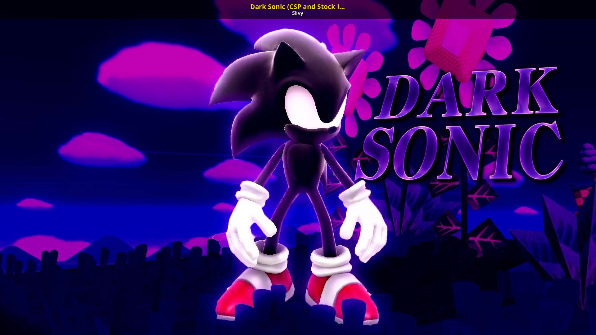 Dark Sonic (CSP and Stock Icon) [Super Smash Bros. (Wii U)] [Skin Mods]