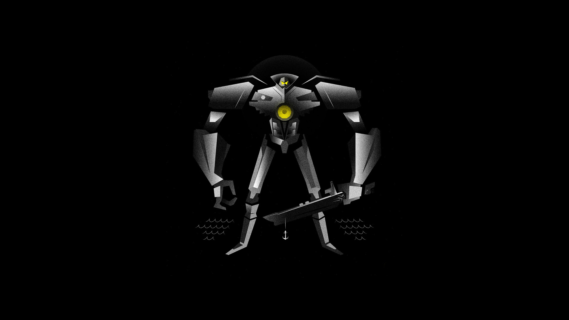 Pacific Rim Giant Robot Black mecha wallpaperx1080