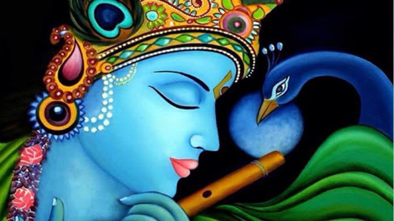 Krishna Eye Catching Wallpaper Animated Photo. Hindu Gods and Goddesses