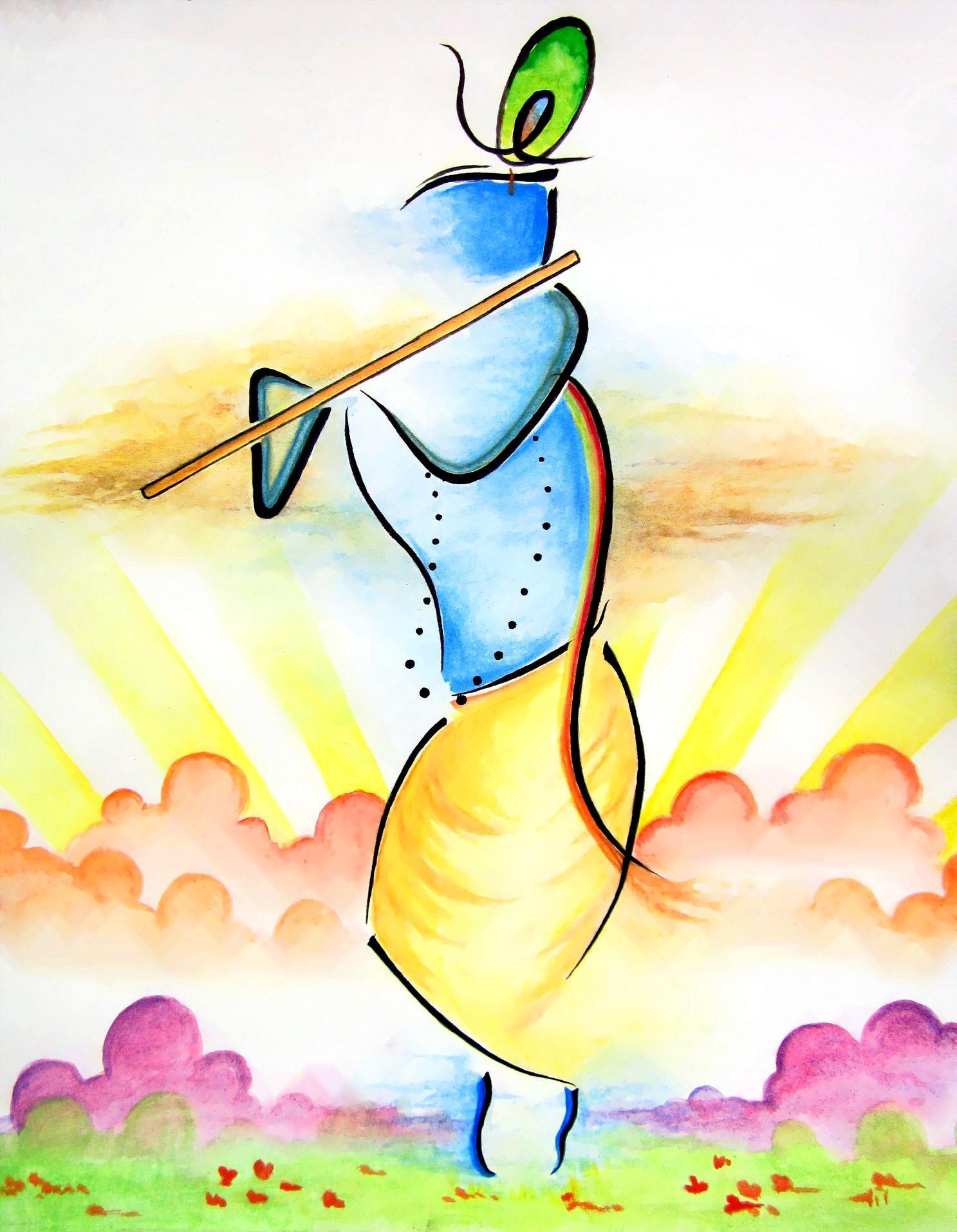Cartoon Krishna Wallpapers Wallpaper Cave