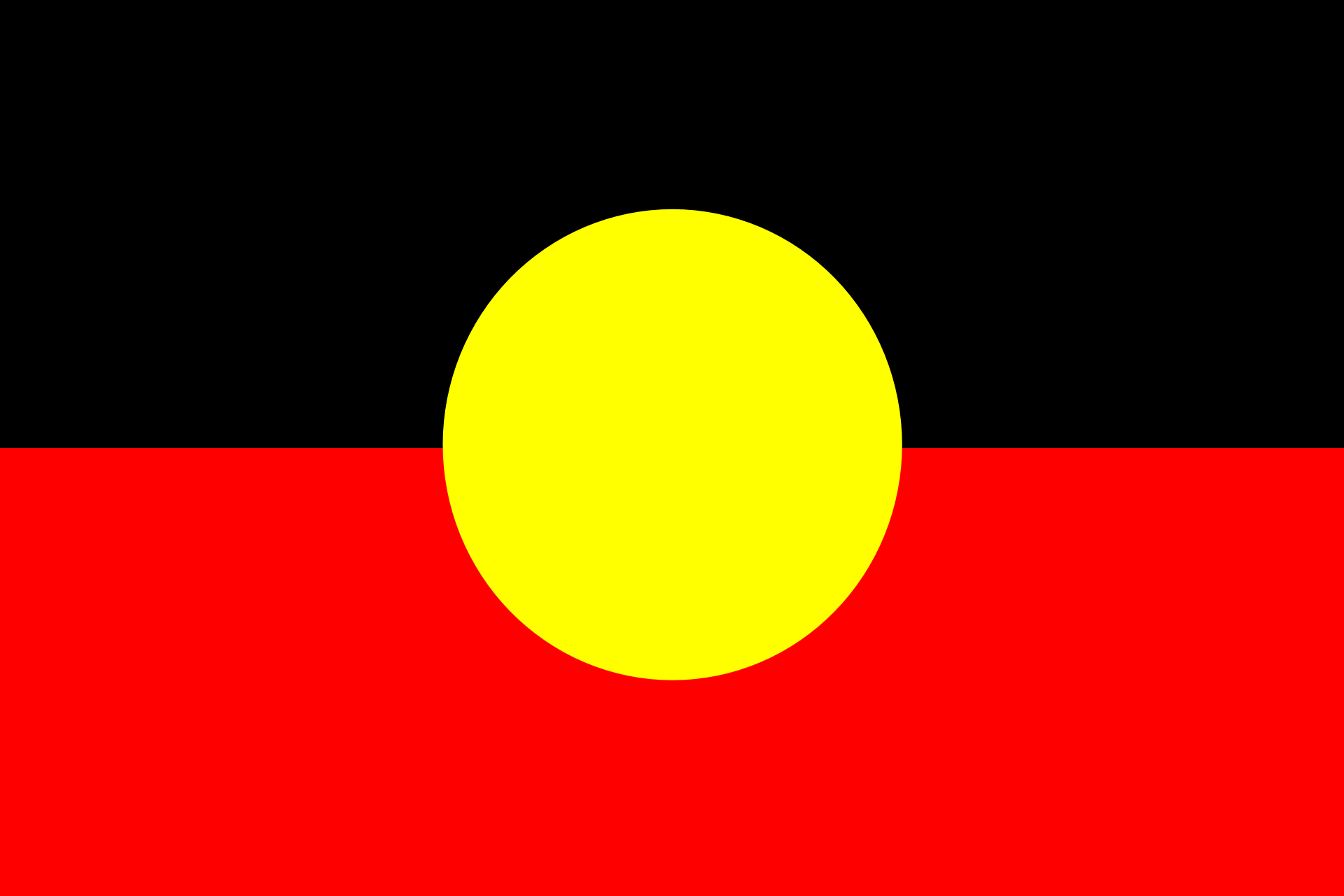 Indigenous Australian Aboriginal Flag HD Wallpaper
