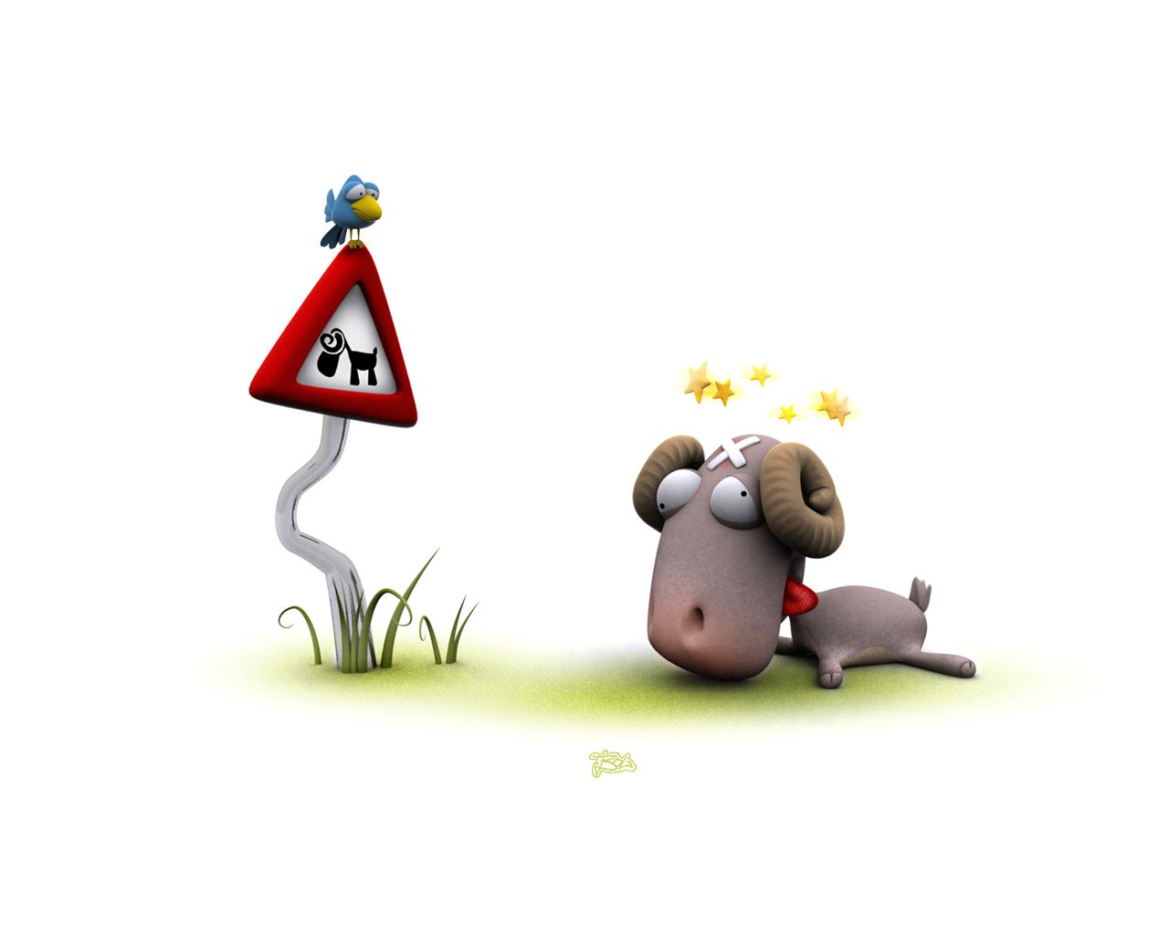 Funny Animals Cartoons 3 Background Wallpaper