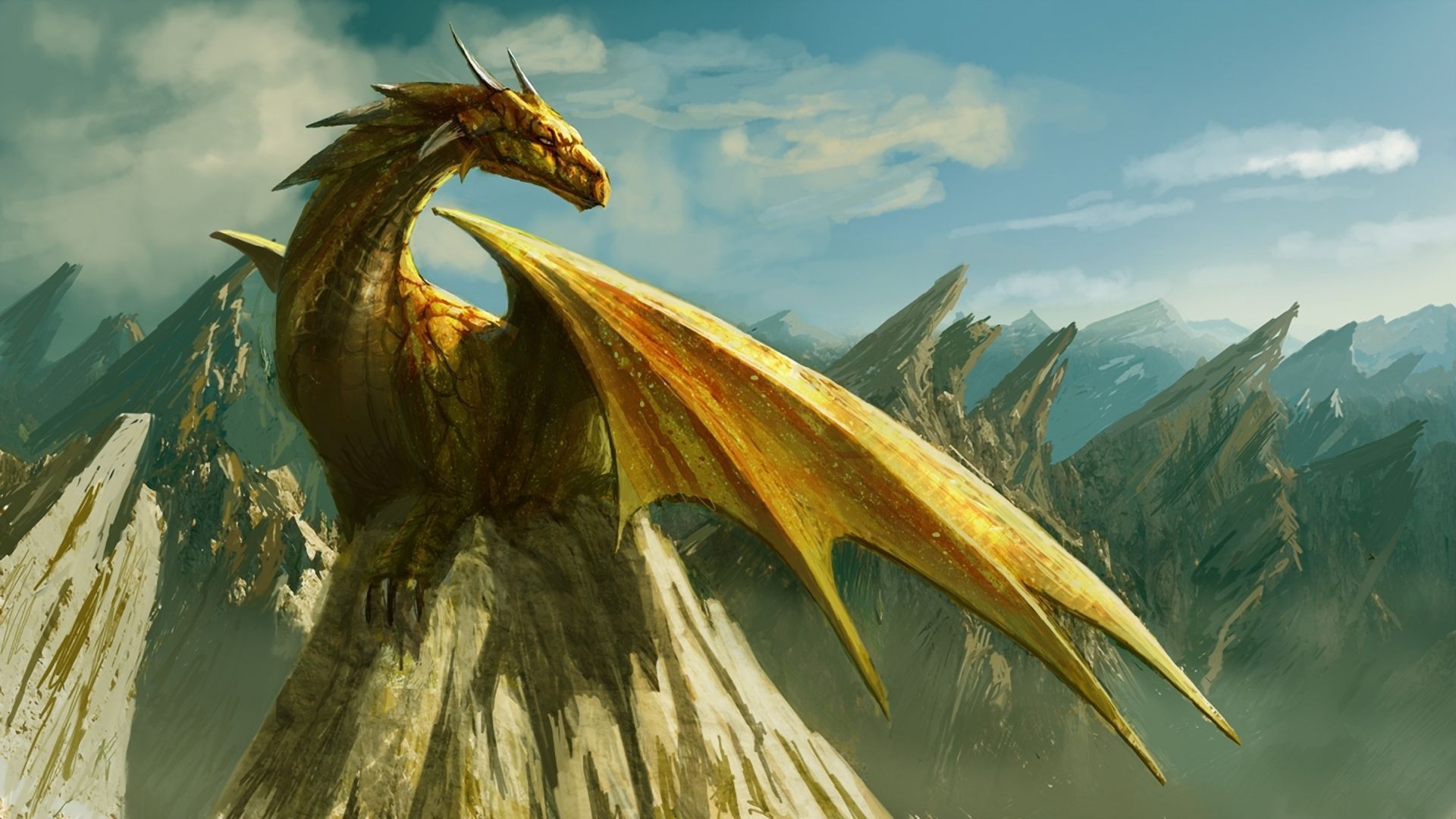 dragon artwork. Dragon Painings, Art Wallpaper. Fantasy dragon, Yellow dragon, Dragon art