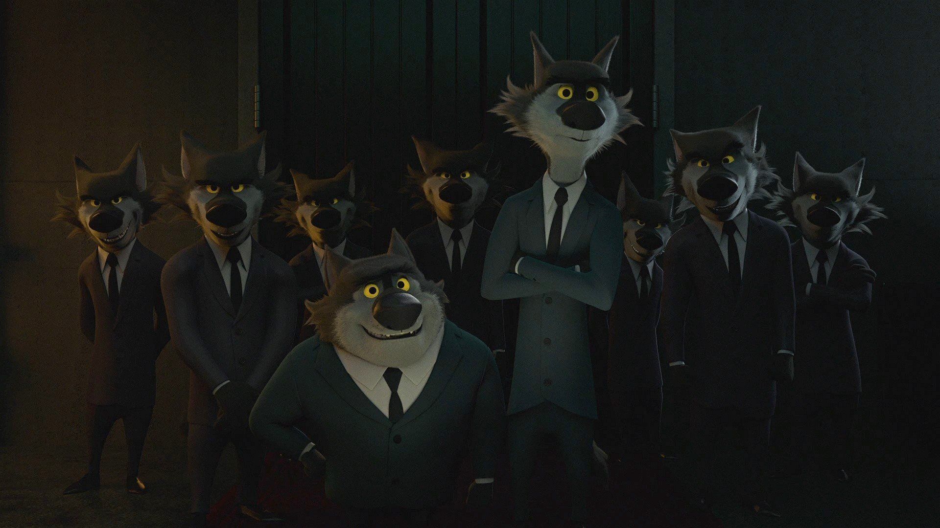 Anthro, Gangsters, Gangster, Rock Dog, Animals, Wolf, 3D, Cartoon, Movies, Suits, Clothing, Tie, Screen shot, Screengrab Wallpaper HD / Desktop and Mobile Background