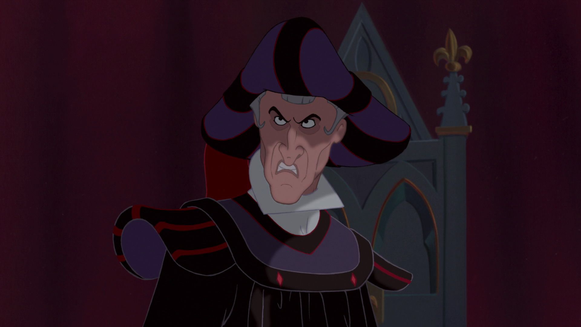 Villain Vignettes, Judge Claude Frollo. Rotoscopers. Judge claude frollo, Disney art, Disney films