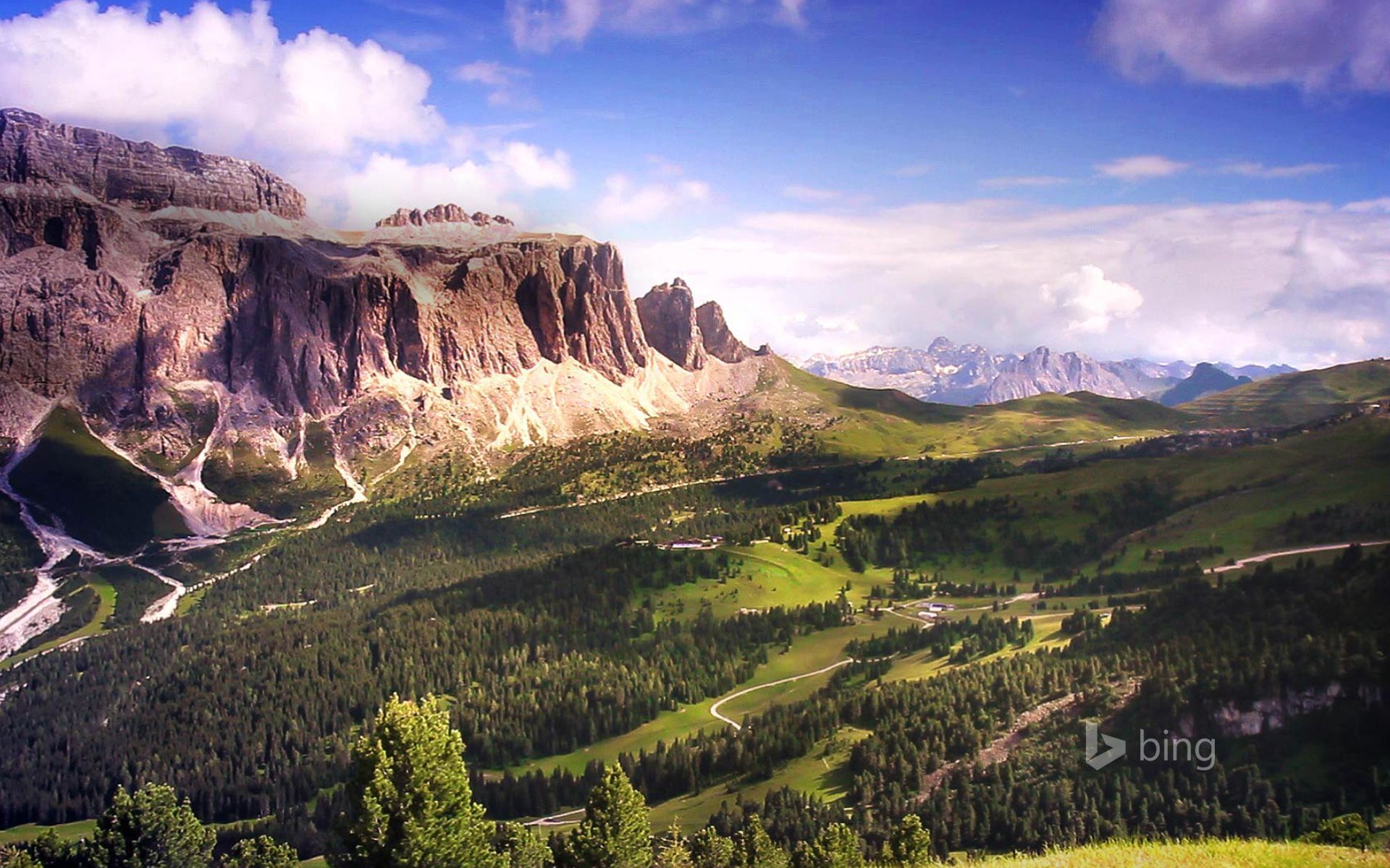 Gardena Pass and the Sella Group in the Dolomites, Italy (© Shutterstock). Dolomites, Best vacation destinations, Gardena