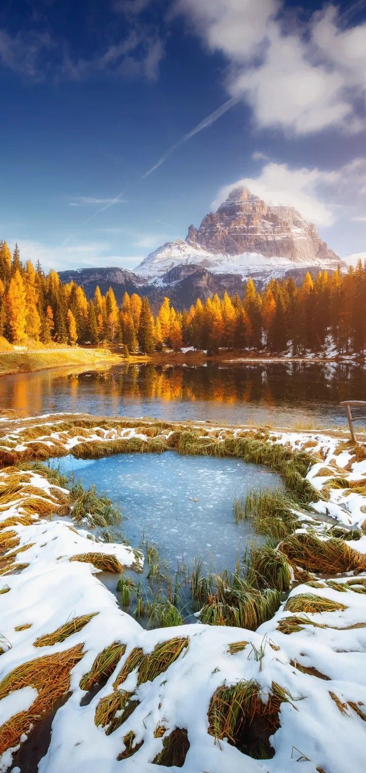 The Jewel Of Dolomiti ￼ 1 5 Lake Antorno Is Located In The Dolomite Mountain, Italy, And In The East Of Lake Misurina Forests