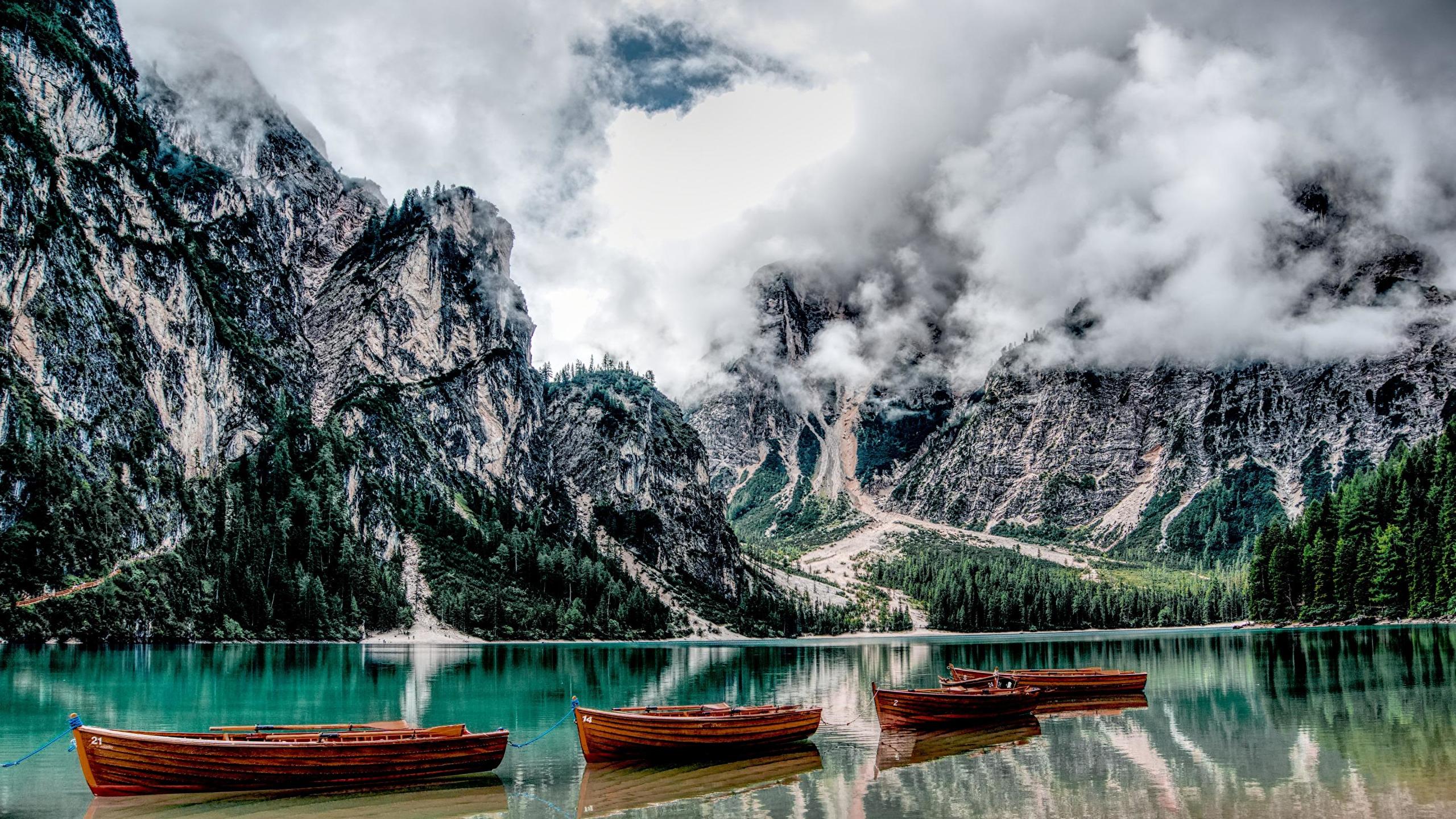 Lago di Braies (Lake Braies), Dolomites, Italy [2880x1800]