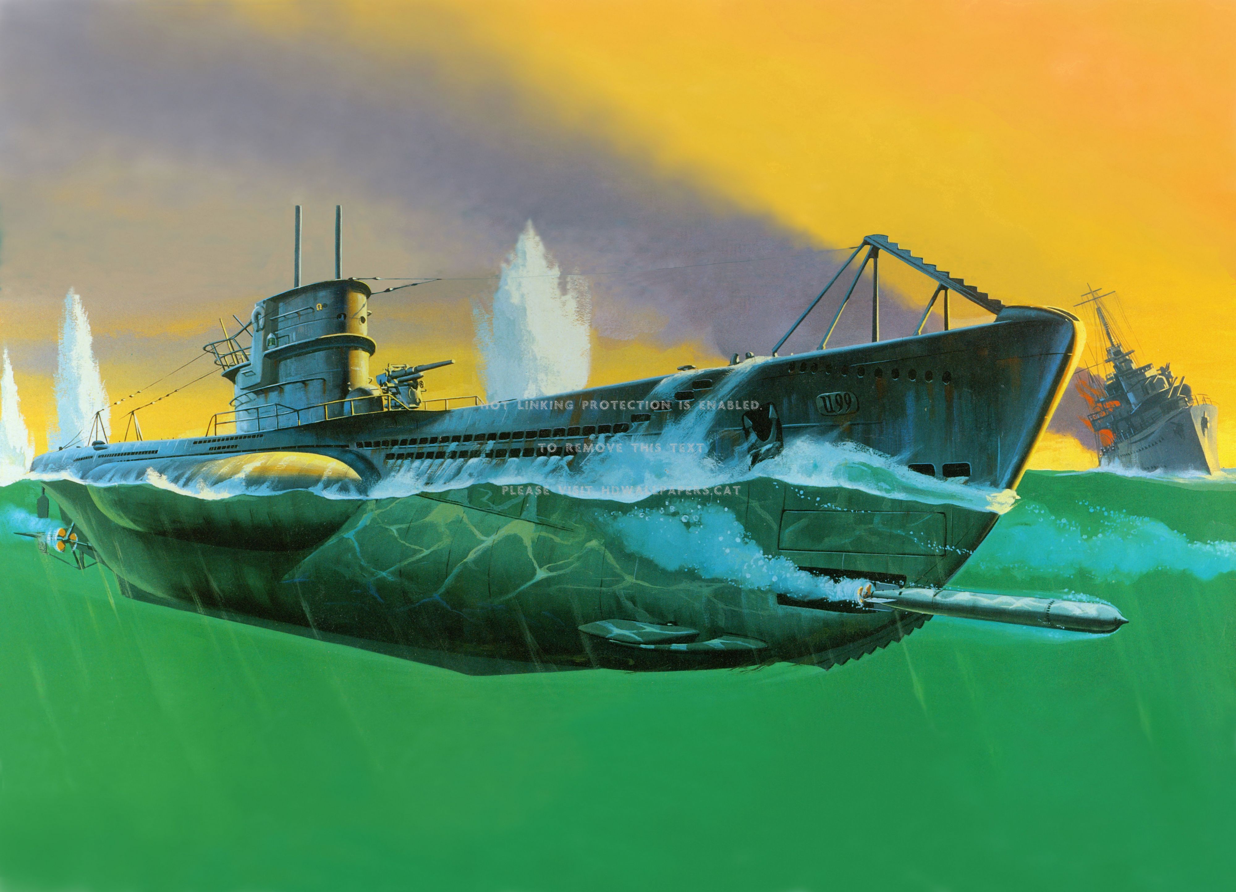 U 99 Boat Wwii Ww2 Ocean Submarine U99 War