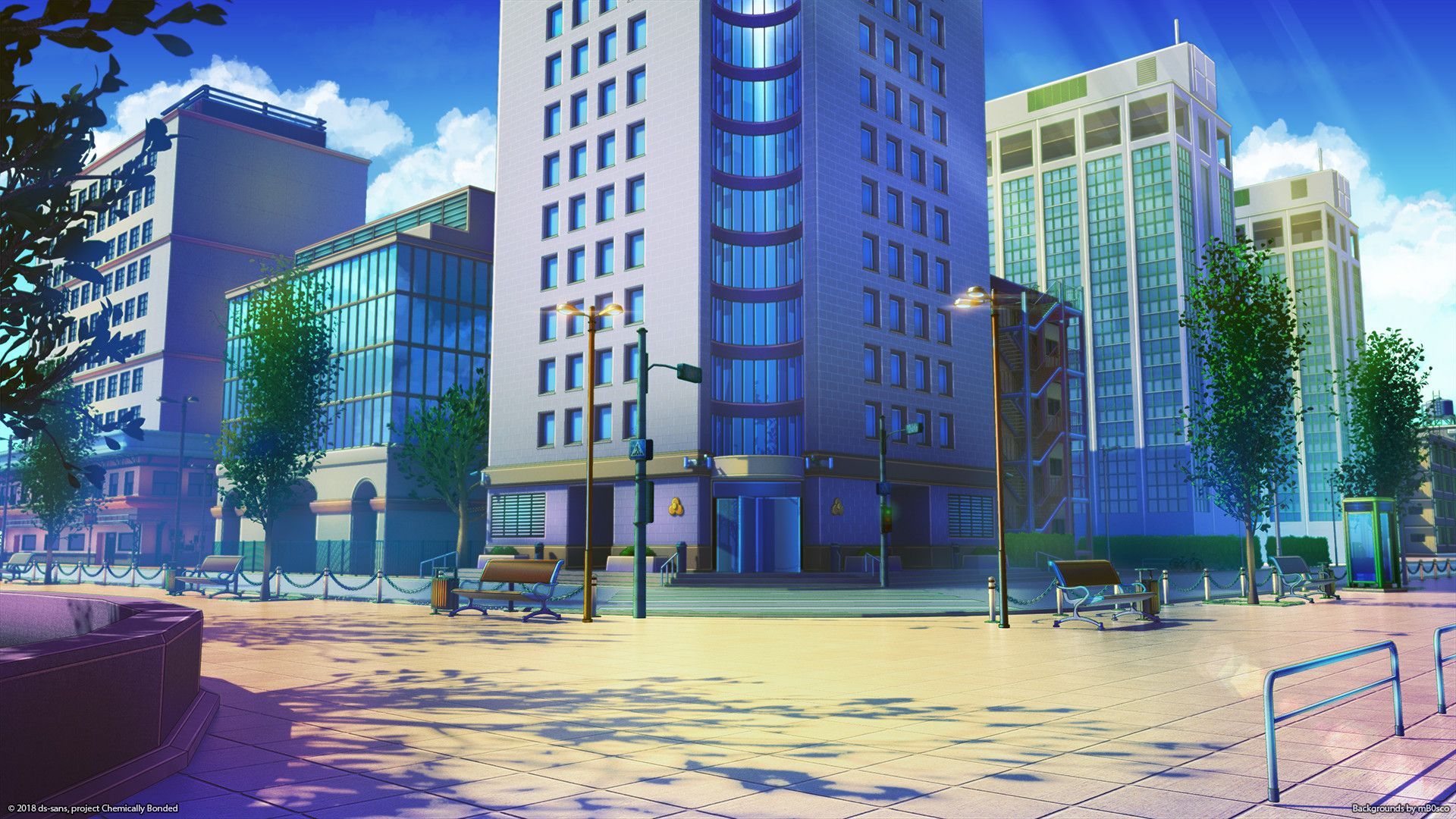 1 nuevo M. Cenário anime, Cenário para vídeos, Cenários externos