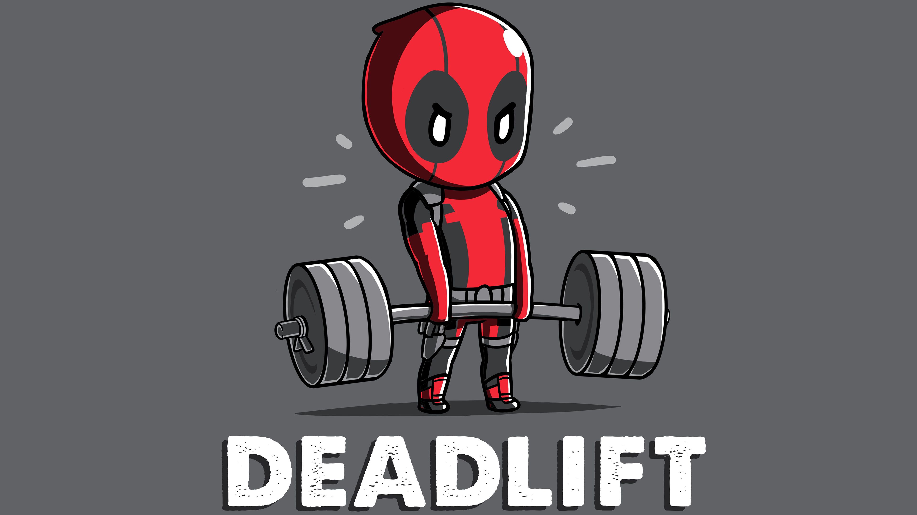 Deadpool Deadlift Funny 8k, HD Funny, 4k Wallpaper, Image, Background, Photo and Picture