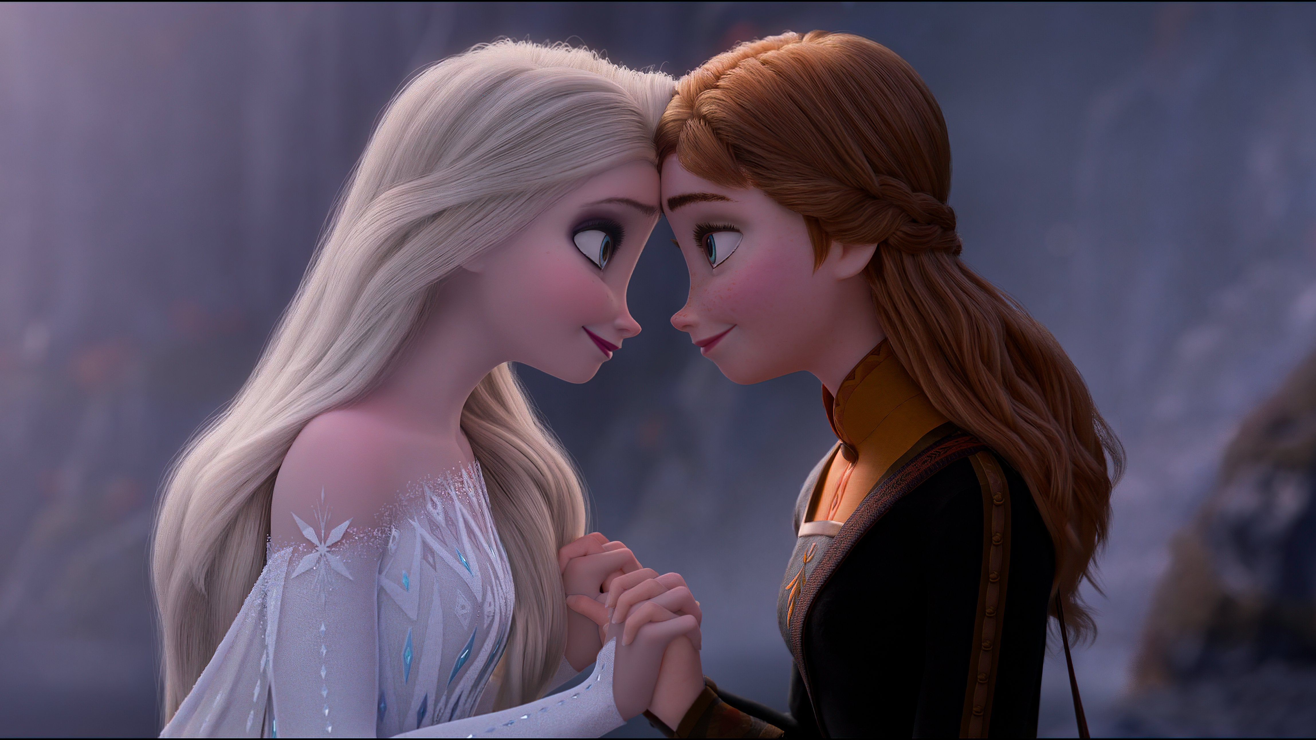 High Resolution Wallpaper Of Elsa And Anna