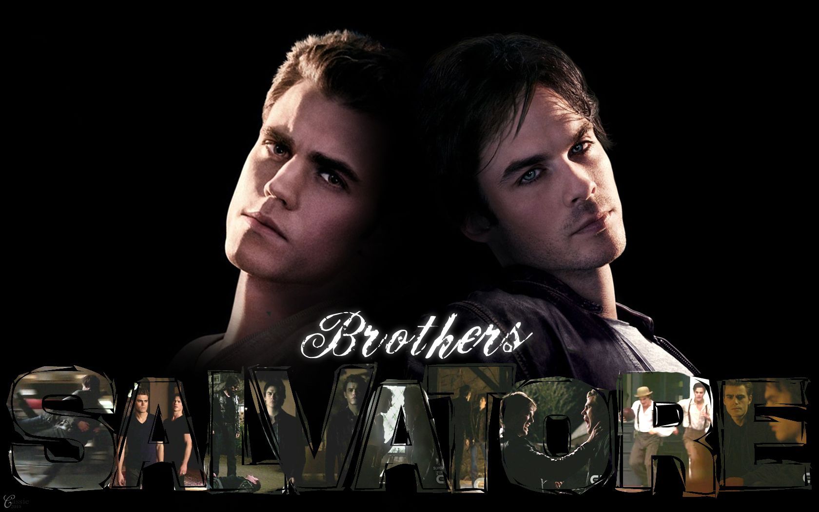 Stefan & Damon and Stefan Salvatore Wallpaper