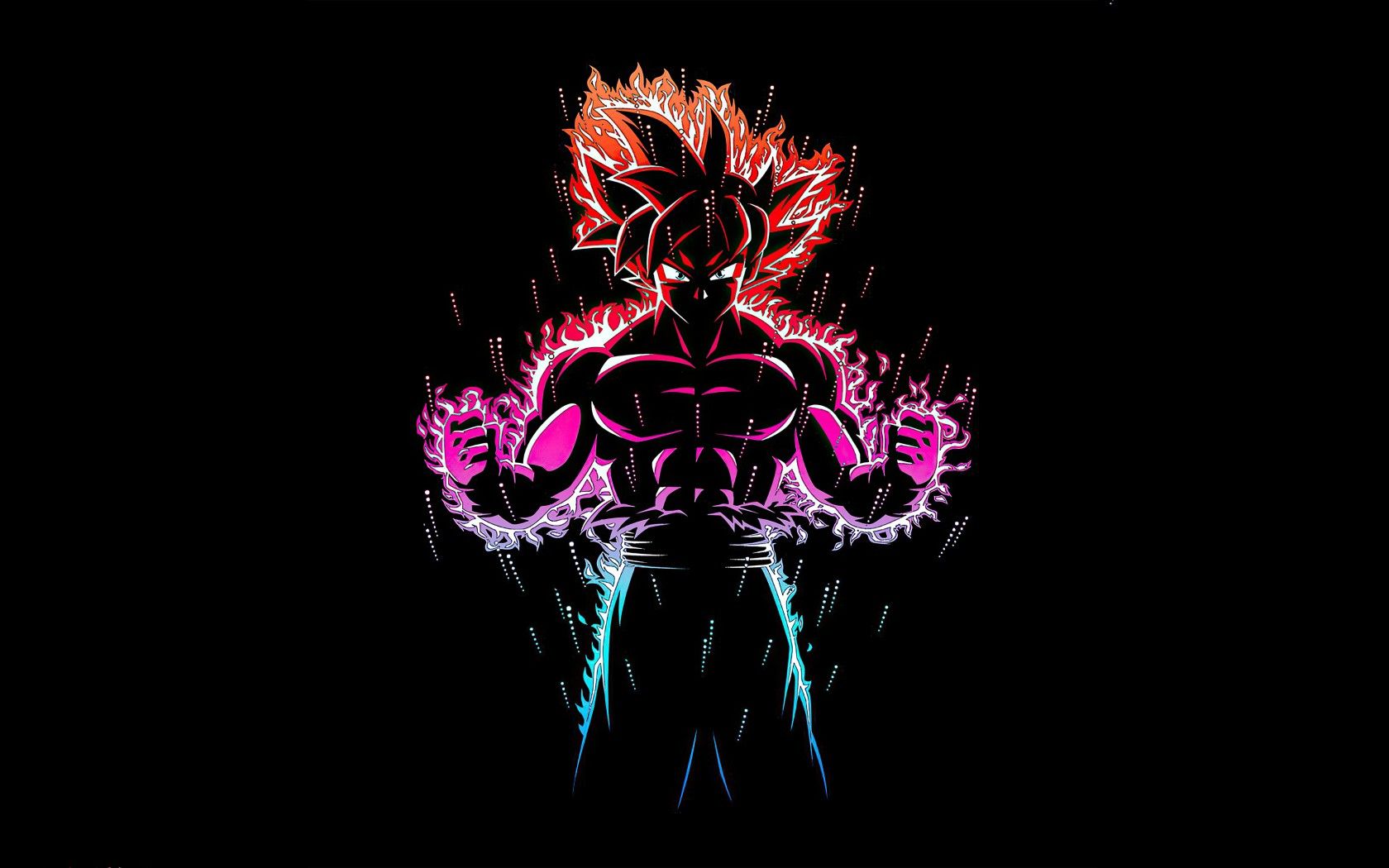 Ultra Instinct Goku 4K Wallpaper, Black background, Dragon Ball Z, AMOLED, Graphics CGI
