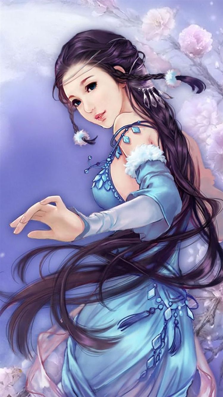 Anime Dreamy Fantasy Ancient Beauty iPhone 8 Wallpaper Free Download