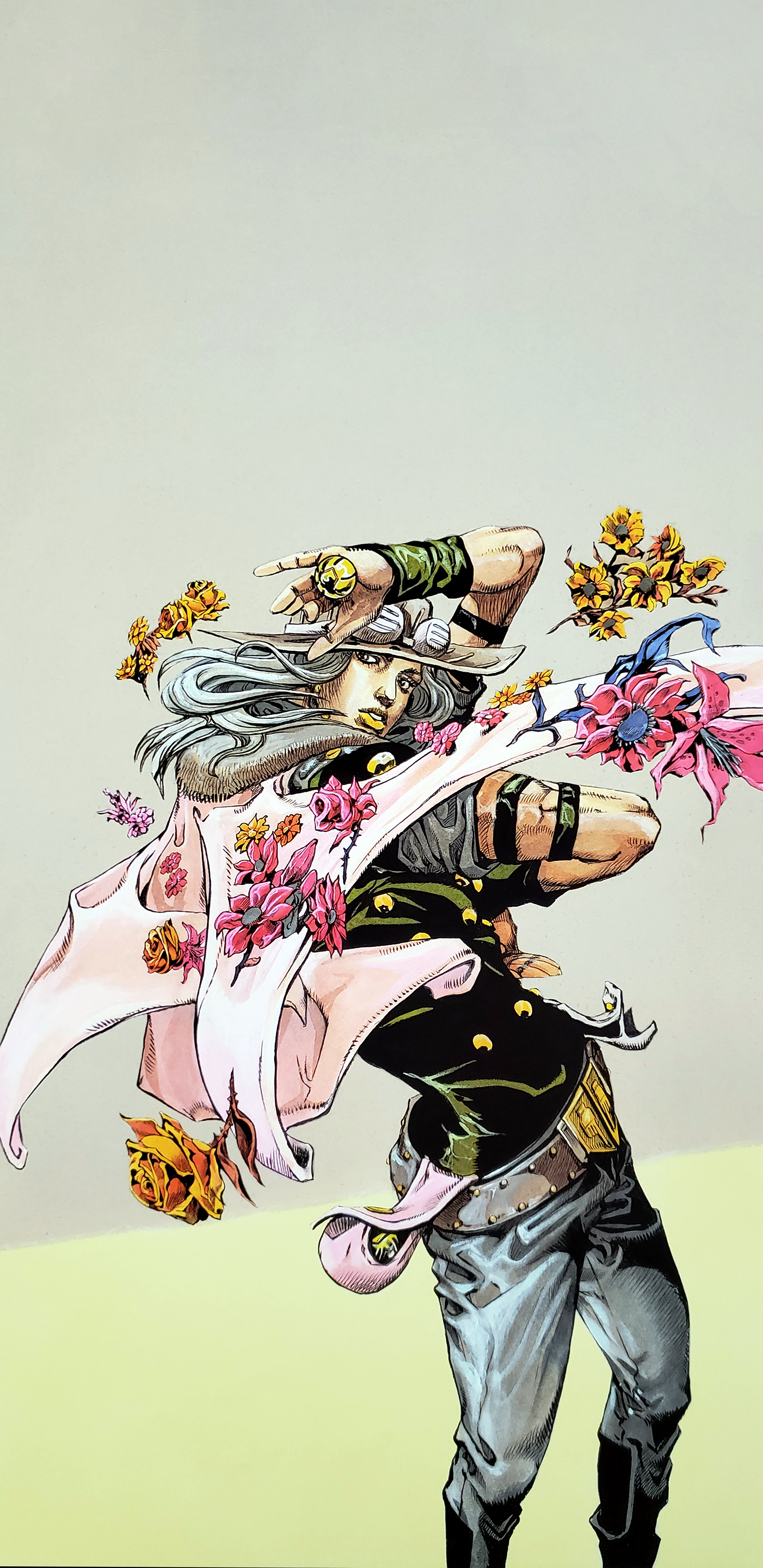 Posting a wallpaper a day until stone ocean is animated day 218: Gyro Zeppeli