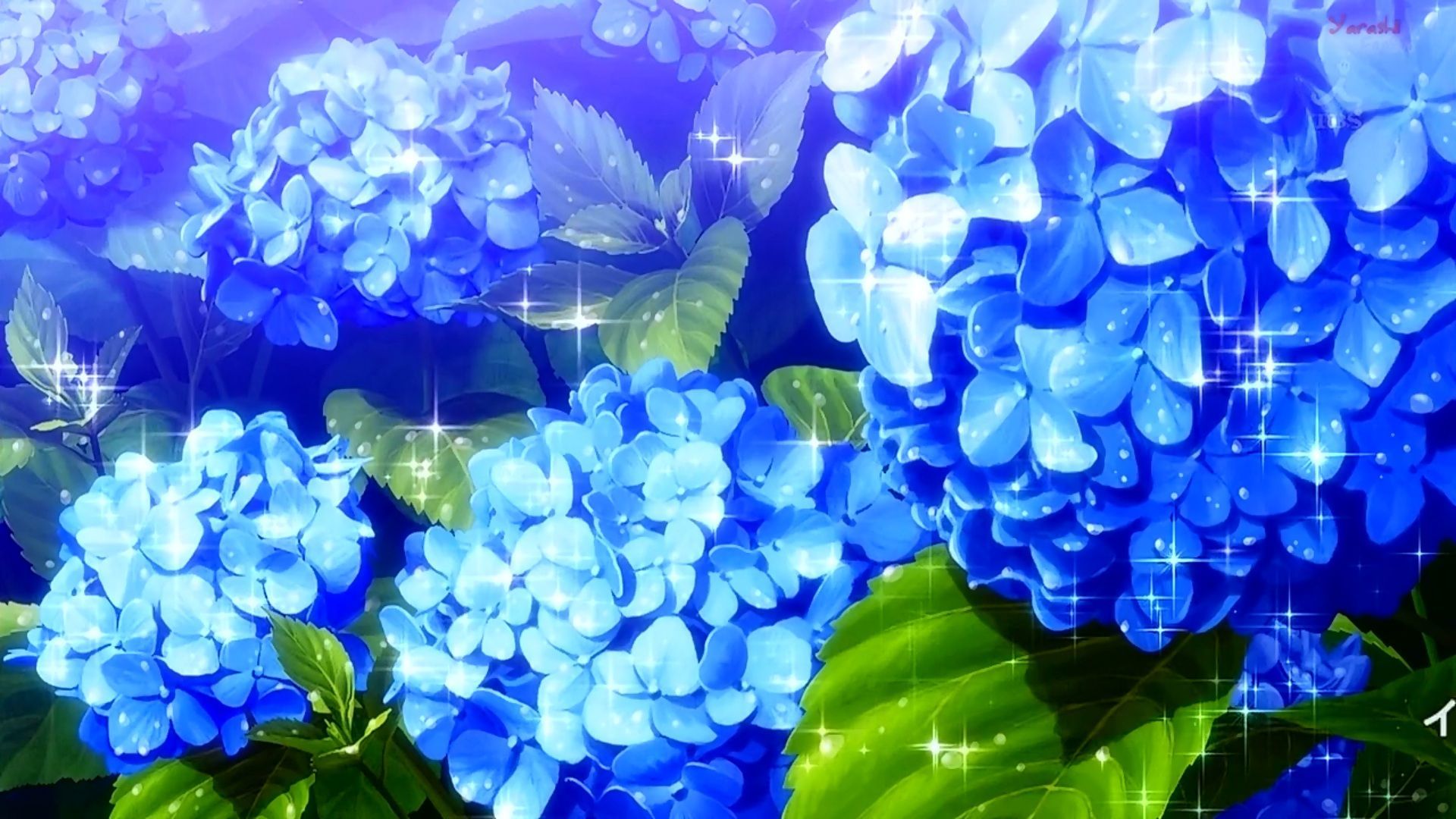 Anime Flower Scenery Wallpaper Desktop Wallpaper. Anime flower, Blue flower wallpaper, Anime scenery