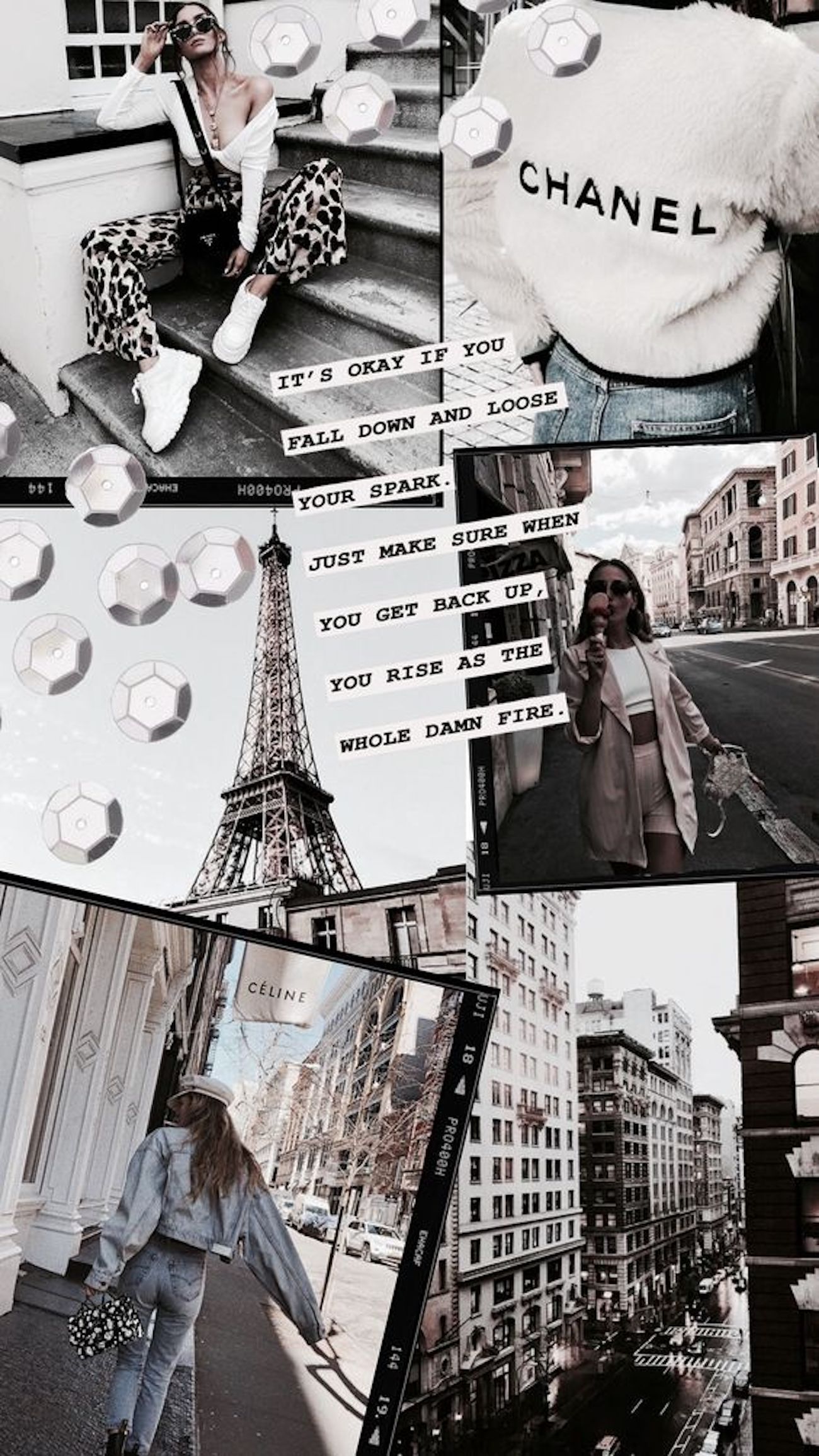 Fashion Collage Background For Your Phone IN THE CITY