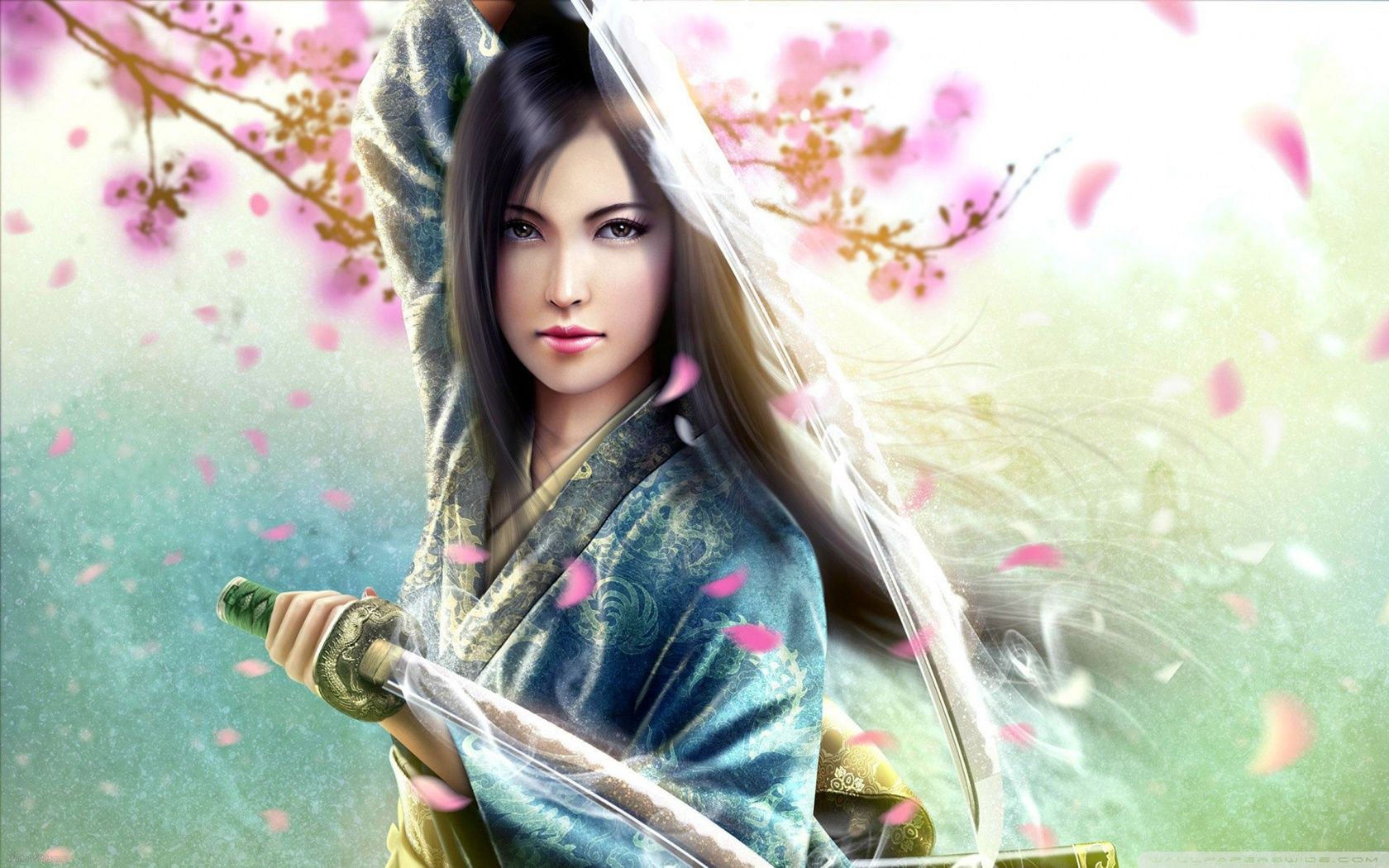 Woman Samurai Ultra HD Desktop Background Wallpaper for 4K UHD TV, Tablet