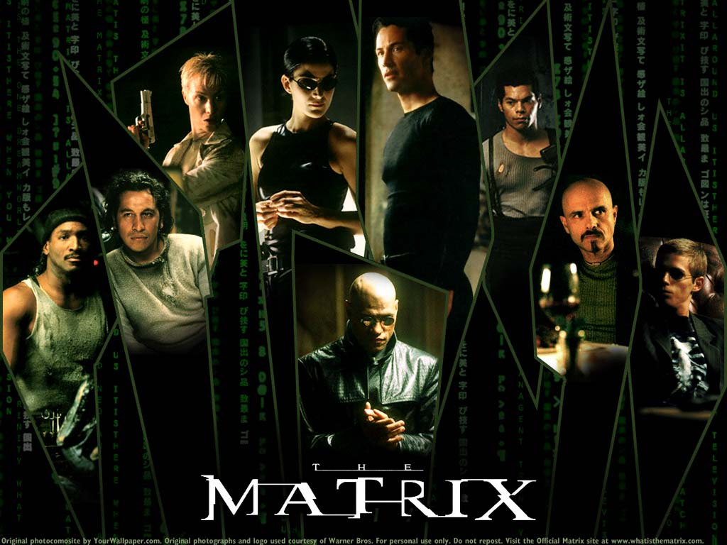 the matrix wallpaper, Trinity, Morpheus and crew