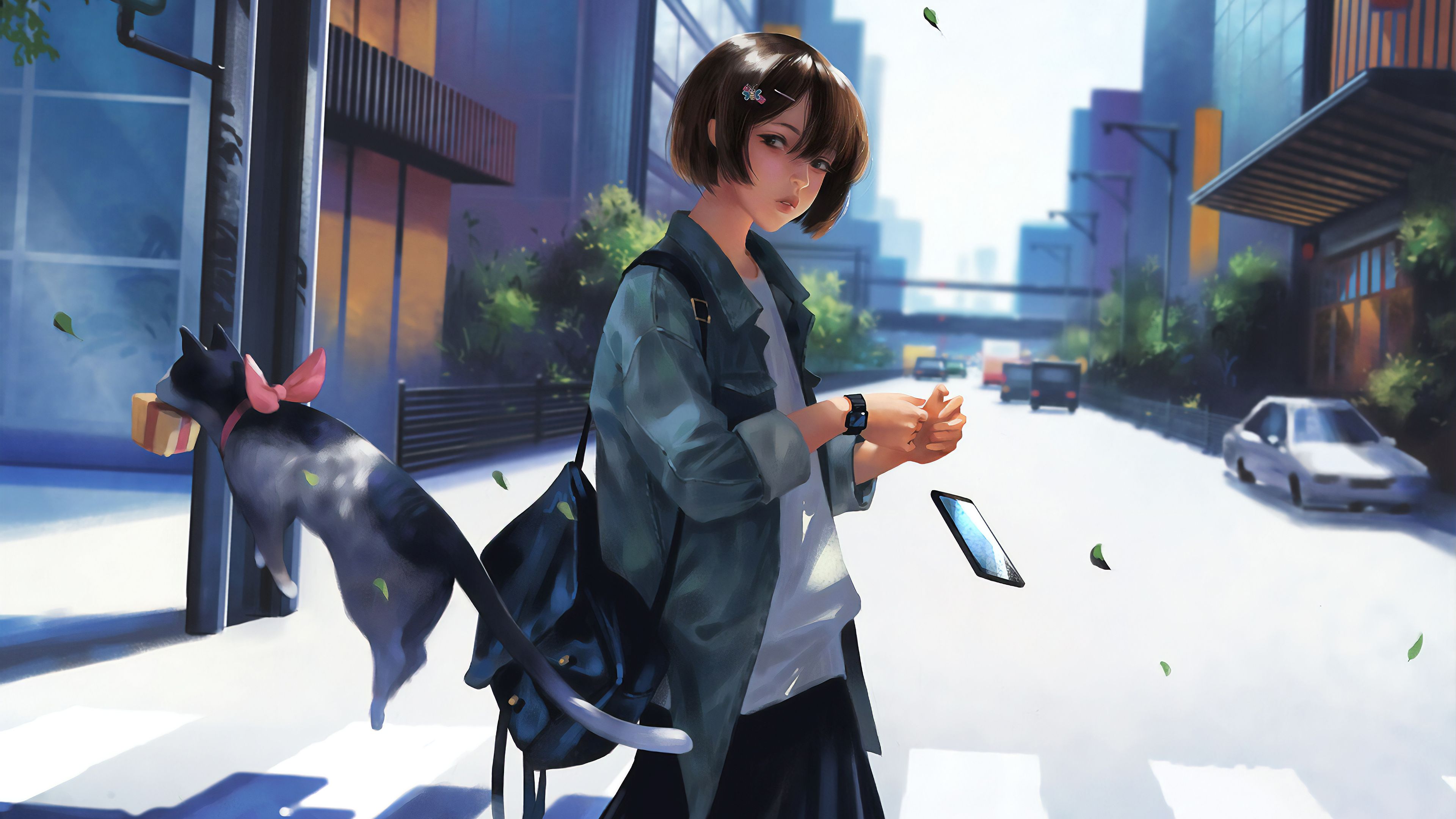 Wallpaper : anime girls, digital art, artwork, 2D, portrait
