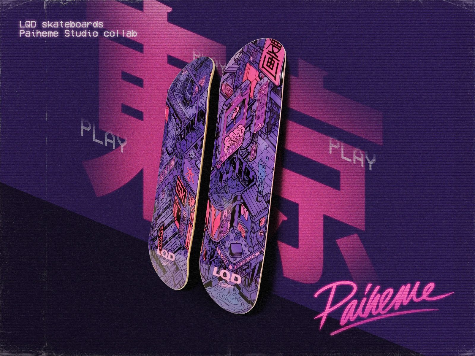 LQD Skateboards x Paiheme Studio Collab