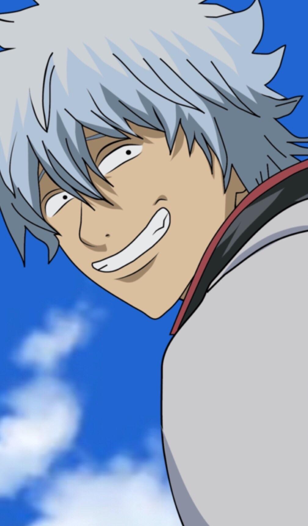 I made a gintoki smirk wallpaper (and set my phone wallpaper to this one), coz I couldn't find a HD one anywhere else