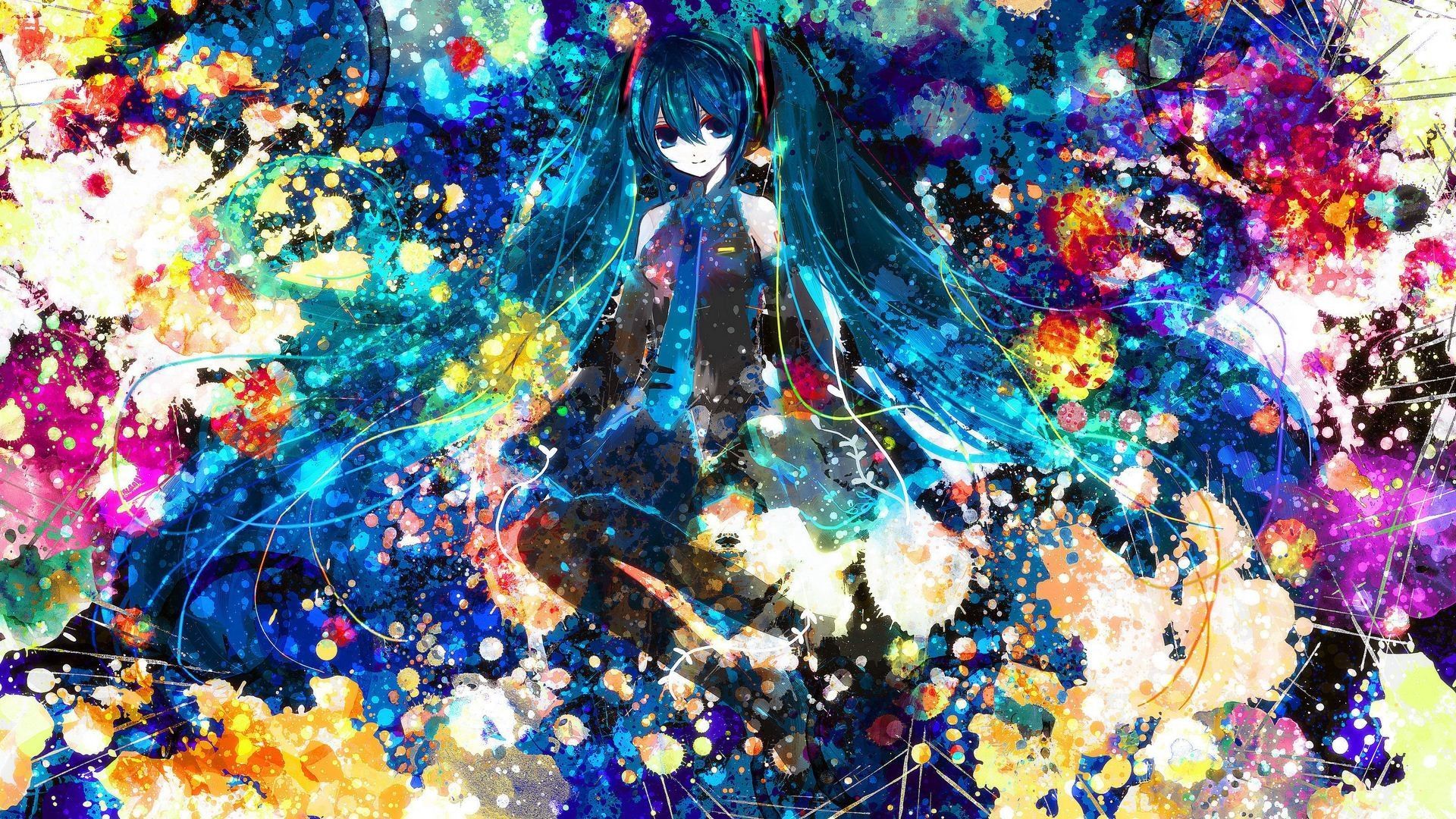 Hatsune Miku, Color Splash HD Wallpaper. ImgPrix.com best source of High Definition Wallpaper. Anime wallpaper, Anime art beautiful, Anime art dark