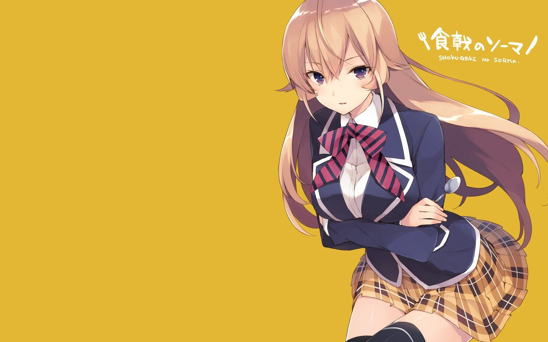 Shokugeki no Souma, Anime girls, Nakiri Erina, Thigh highs HD Wallpaper / Desktop and Mobile Image & Photo