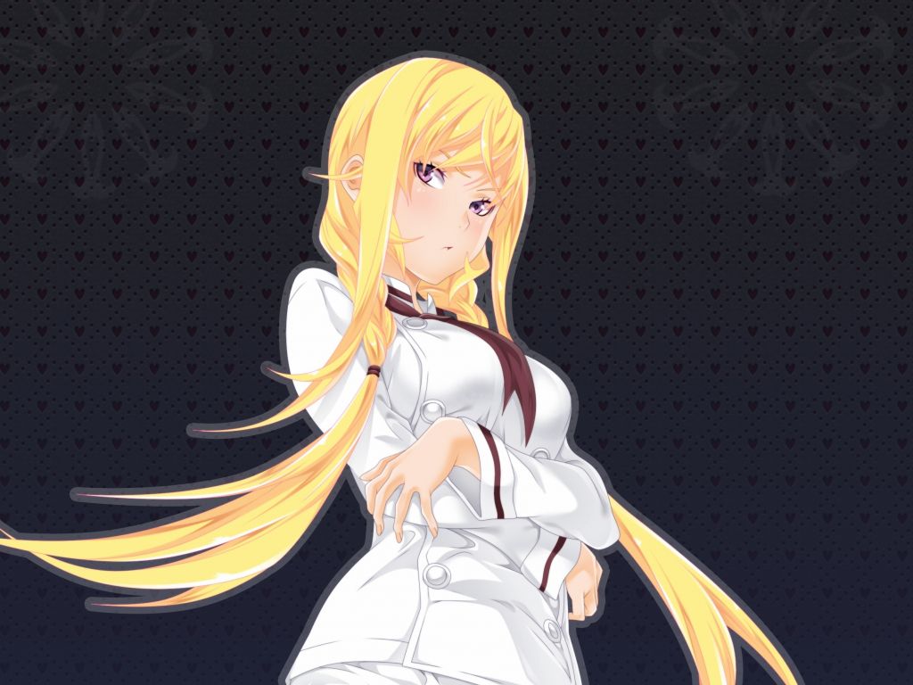 Desktop wallpaper blonde, anime girl, erina nakiri, HD image, picture, background, 1115de