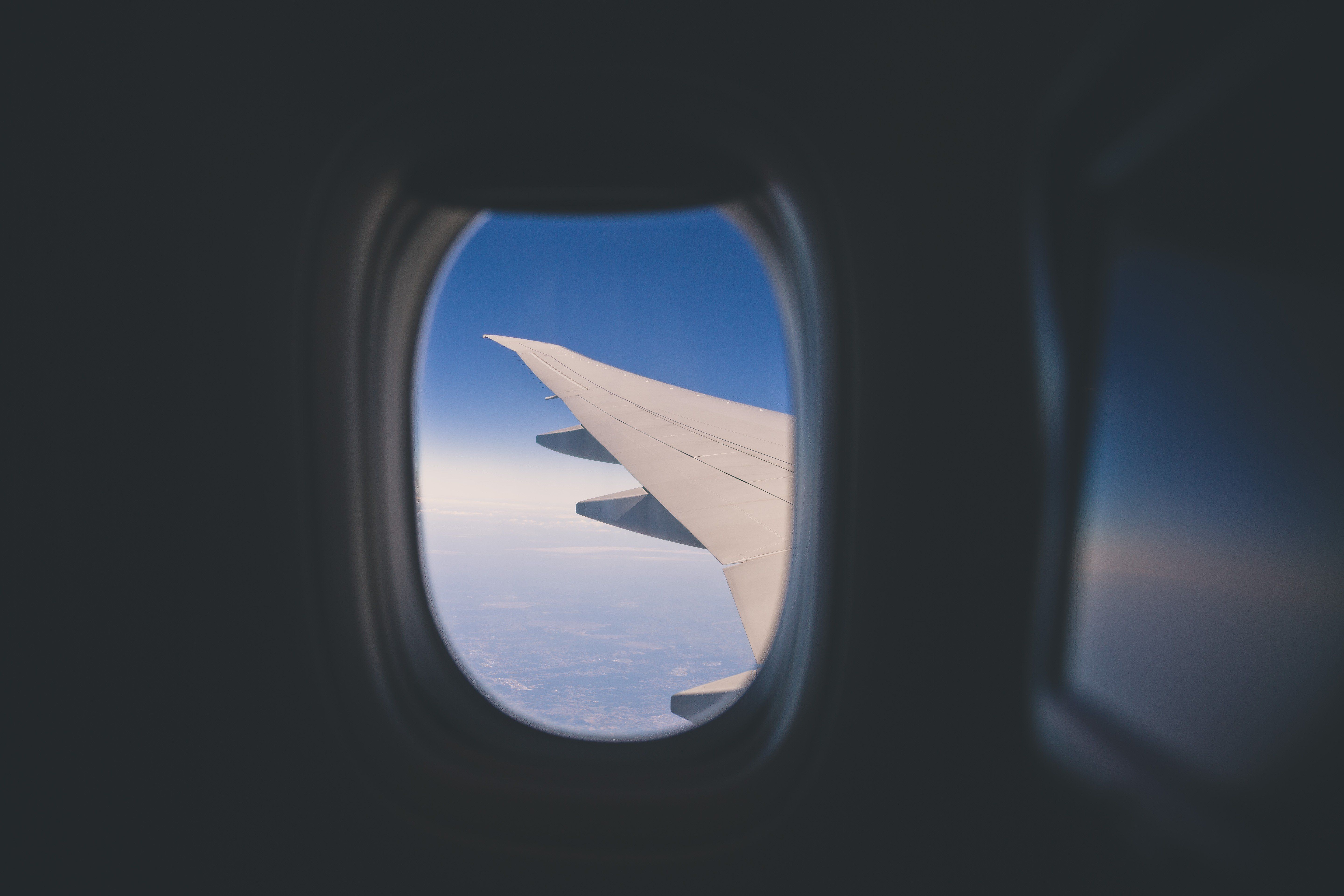 airplane, Window, Sky HD Wallpaper / Desktop and Mobile Image & Photo