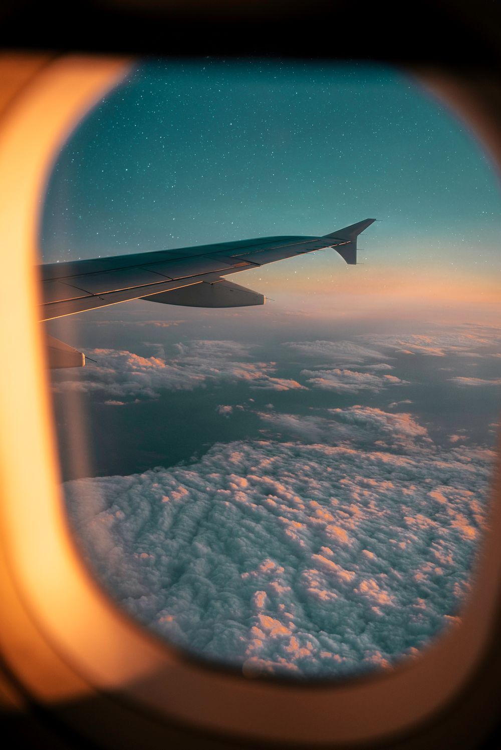 Sunset Wallpaper Airplane Window