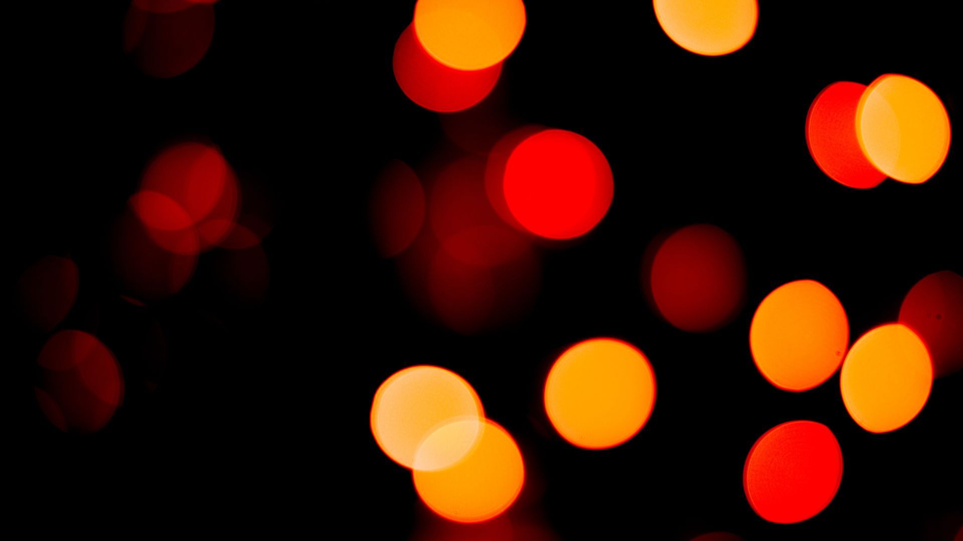 Red Yellow Bokeh Dark Background Wallpaper