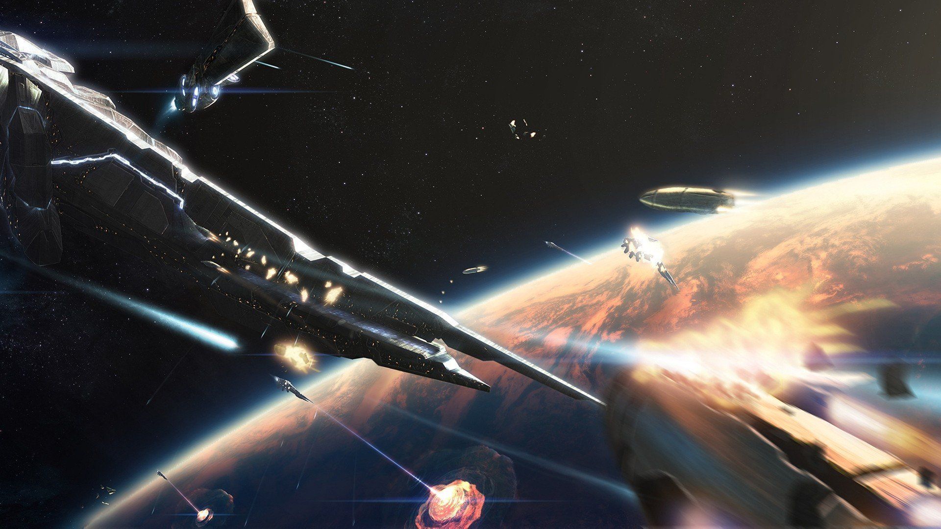 Cool Space Battle Wallpaper. Sci fi wallpaper, Space battles, Futuristic art