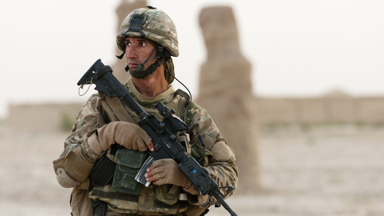 Soldiers war guns army Afghanistan US Marines Corps US Army soldat wallpaperx1080