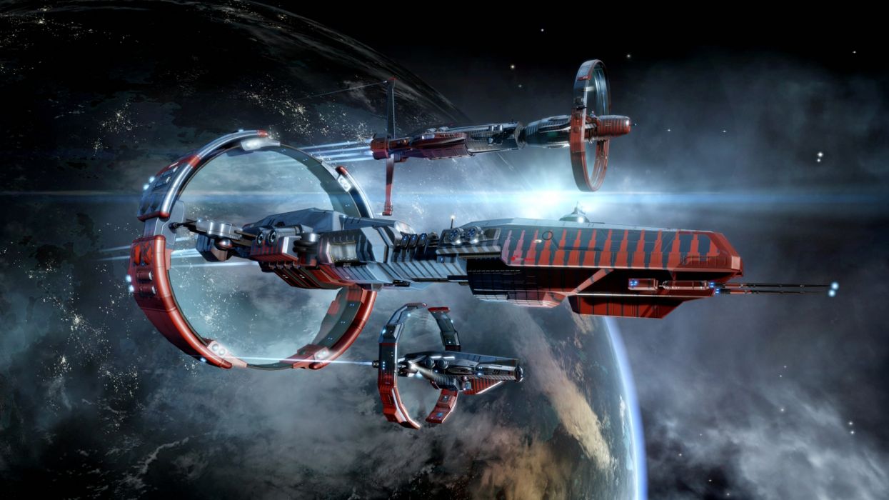 EVE ONLINE Space Combat Action Fighting Futuristic Spaceship Sci Fi Shooter Mmo Tactical Strategy Mmo Online Technics Battleship Warship Wallpaperx1080