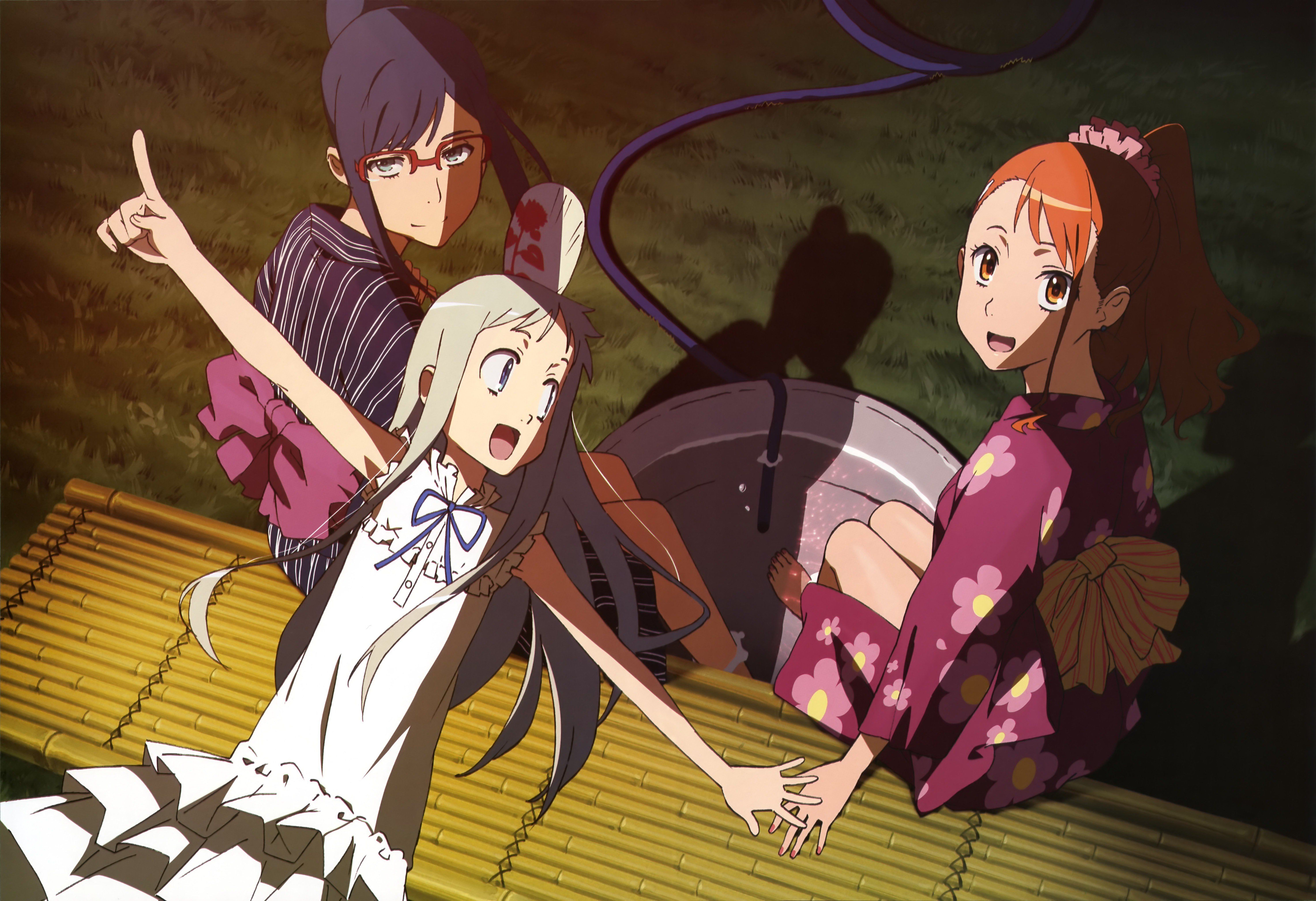 Ano Hi Mita Hana no Namae wo Bokutachi wa Mada Shiranai, Anime girls, Anjou Naruko, Honma Meiko, Tsurumi Chiriko HD Wallpaper / Desktop and Mobile Image & Photo