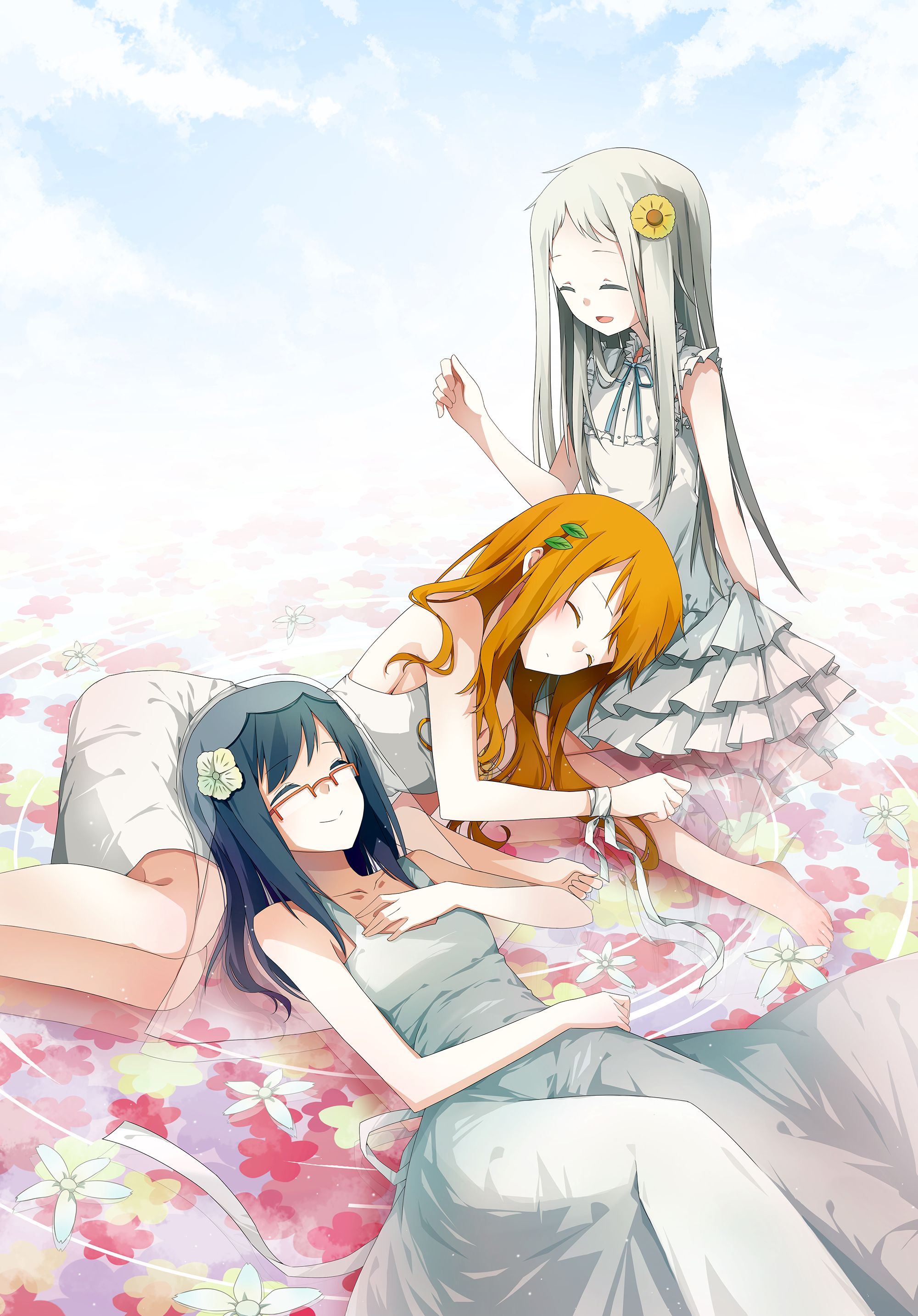 Ano Hi Mita Hana no Namae o Bokutachi wa Mada Shiranai. (We Still Don't Know The Name Of The Flower We Saw That Day) Mobile Wallpaper Anime Image Board