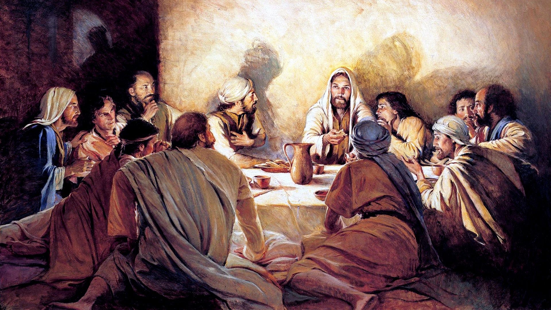 Risen Jesus and His Disciples HD Wallpaper